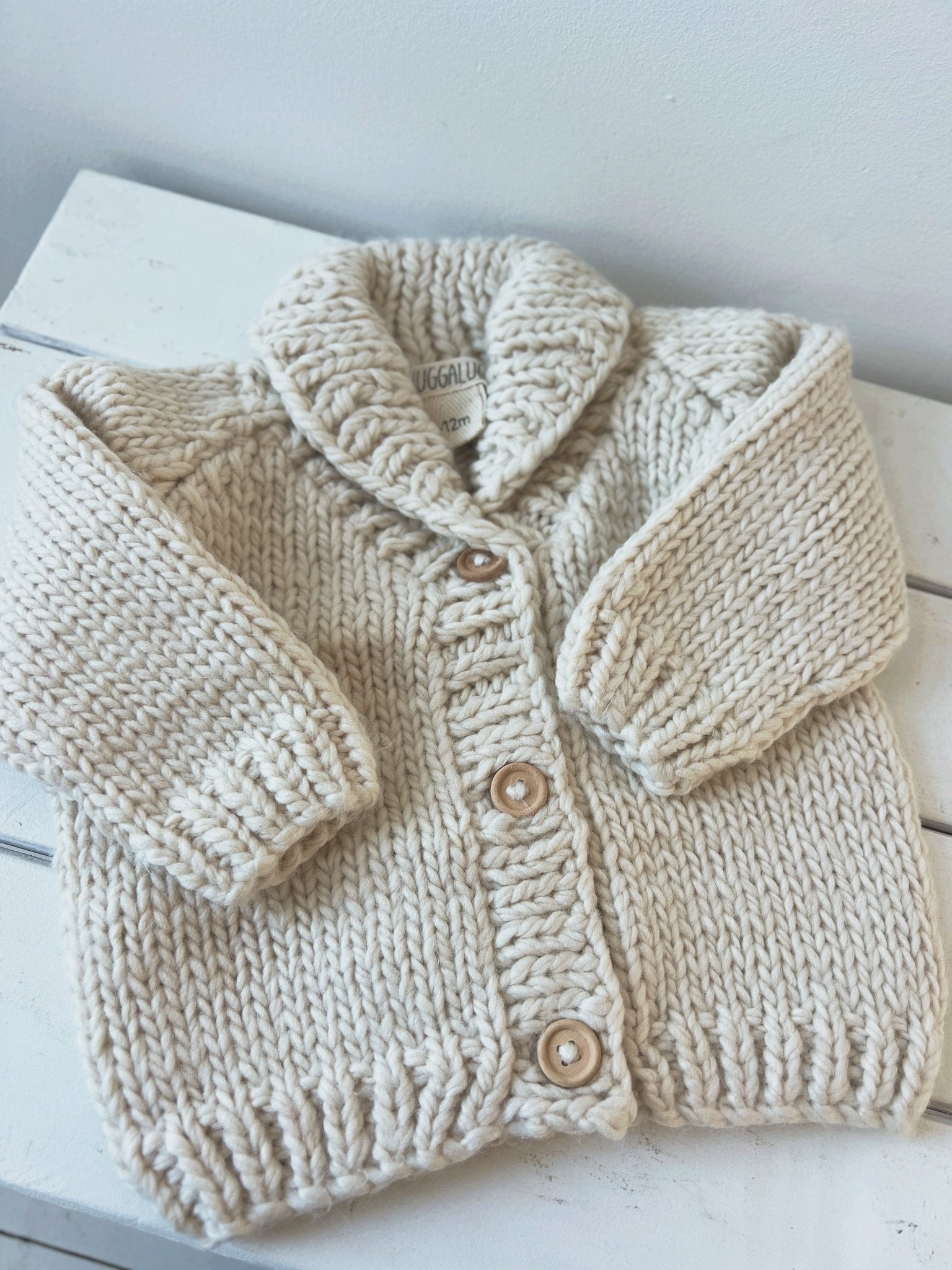 Shawl Collar Baby Cardigan - Spring Sweet