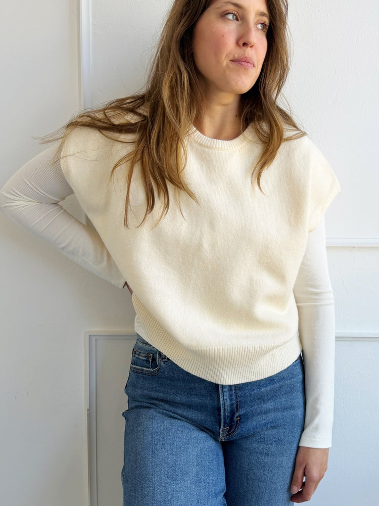 Short Sleeve Boxy Sweater - Spring Sweet