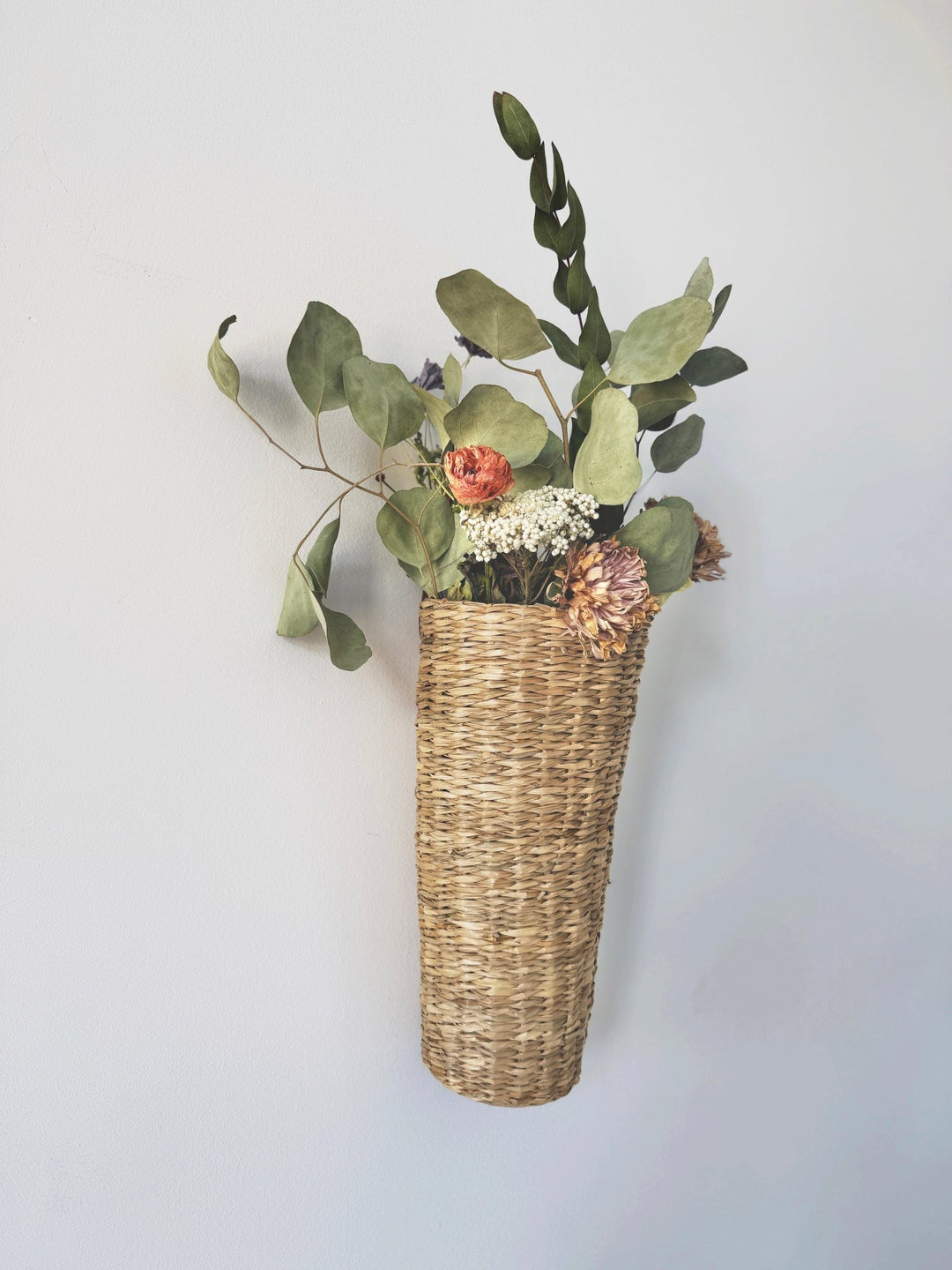 Skinny Woven Basket w/ Handle - Spring Sweet