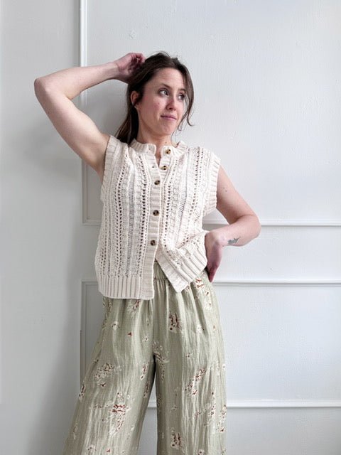 Sleeveless Knit Cardigan - Spring Sweet