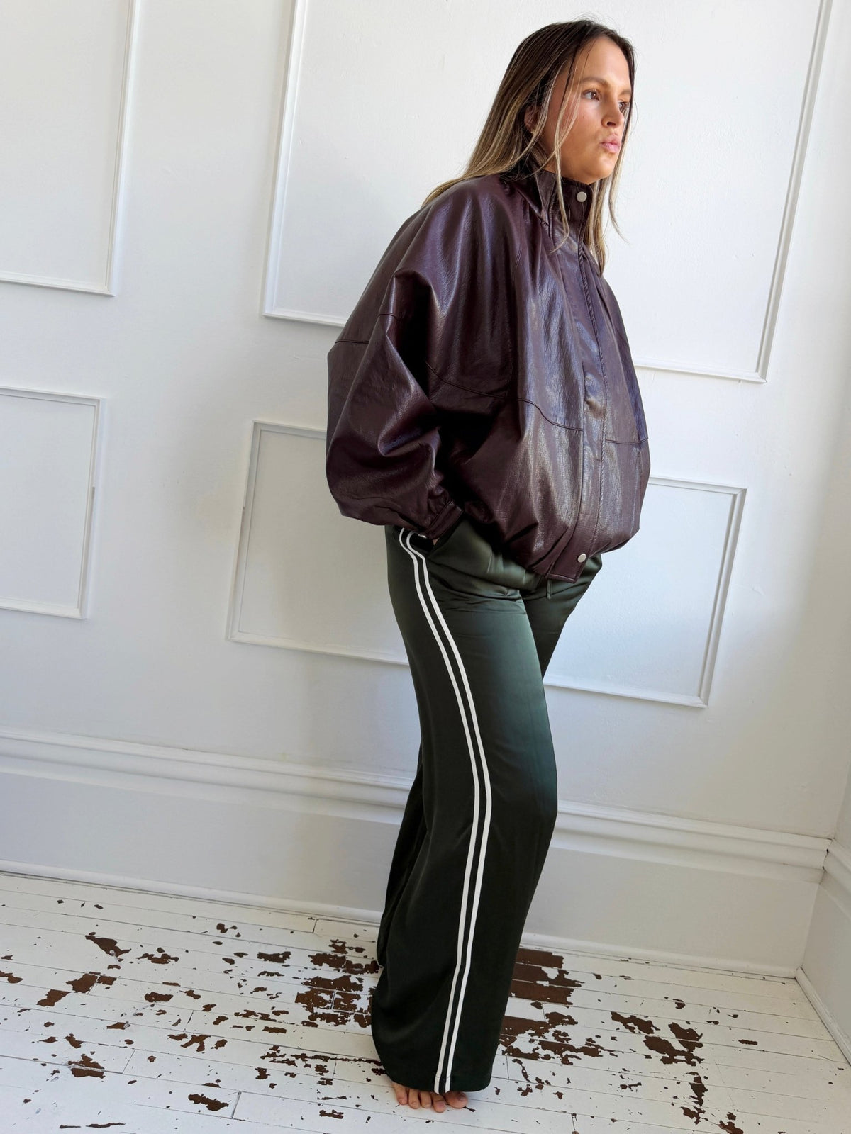 Slouchy Funnel Neck Jacket - Spring Sweet