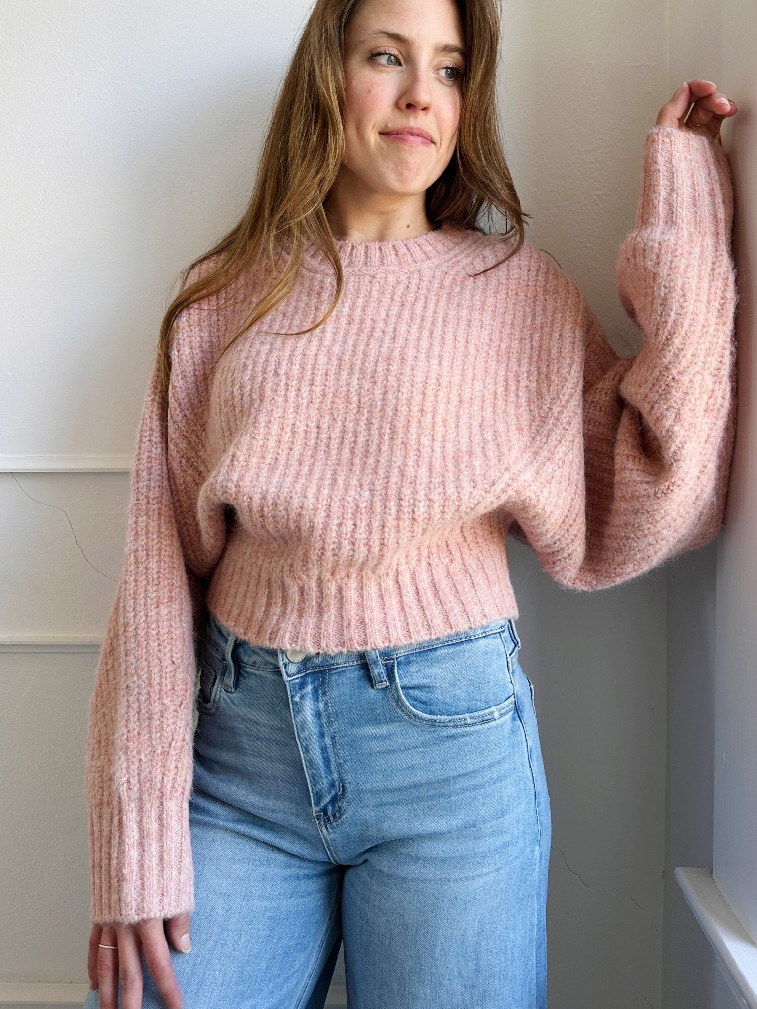 Slouchy Sleeve Pullover - Spring Sweet