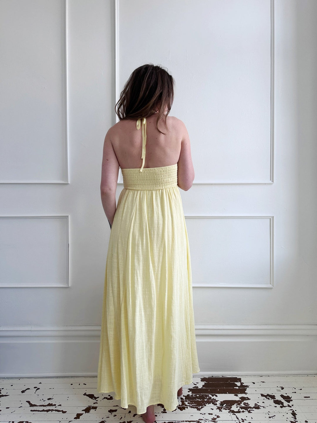 Smocked Halter Maxi Dress - Spring Sweet