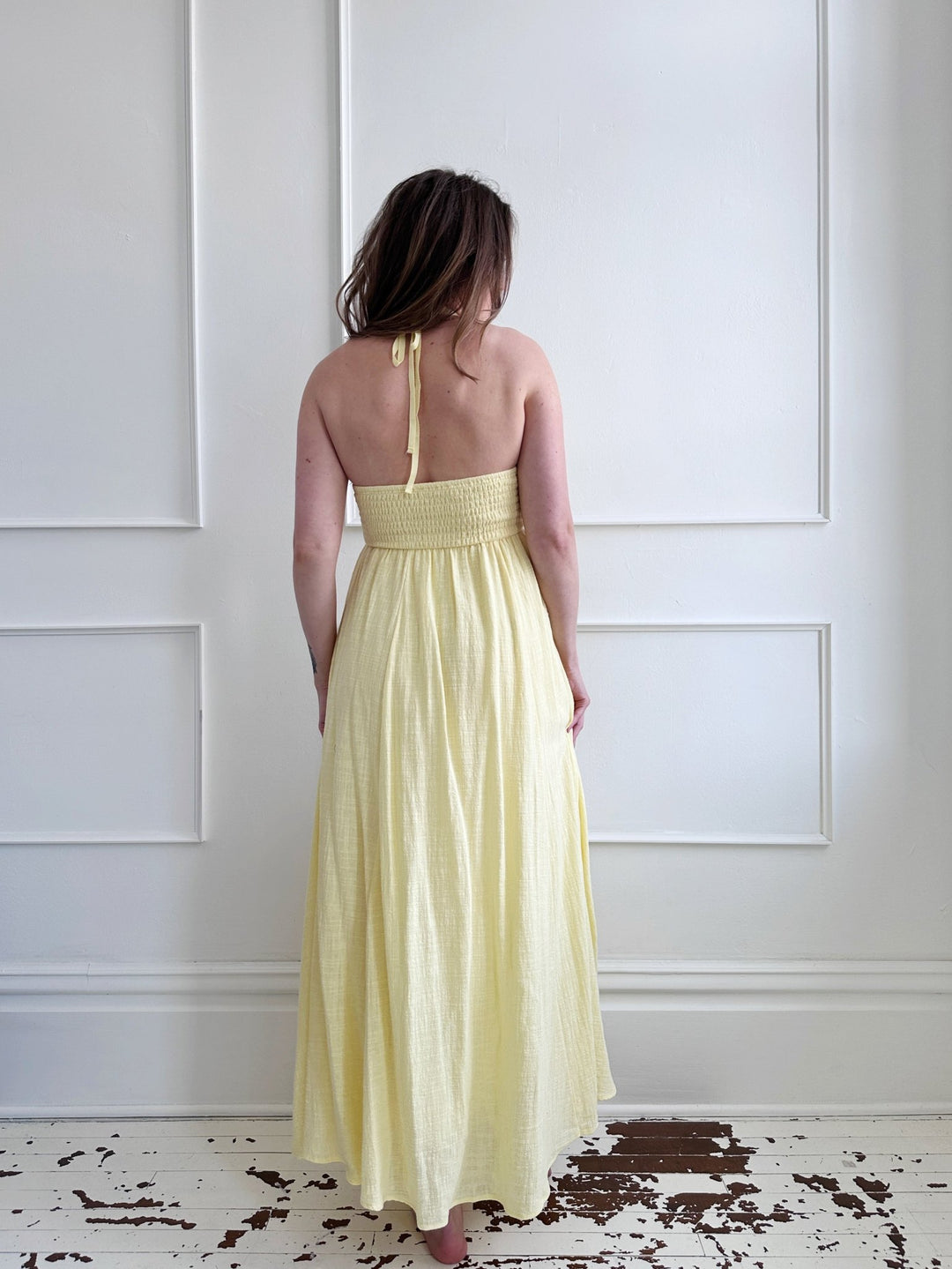 Smocked Halter Maxi Dress - Spring Sweet