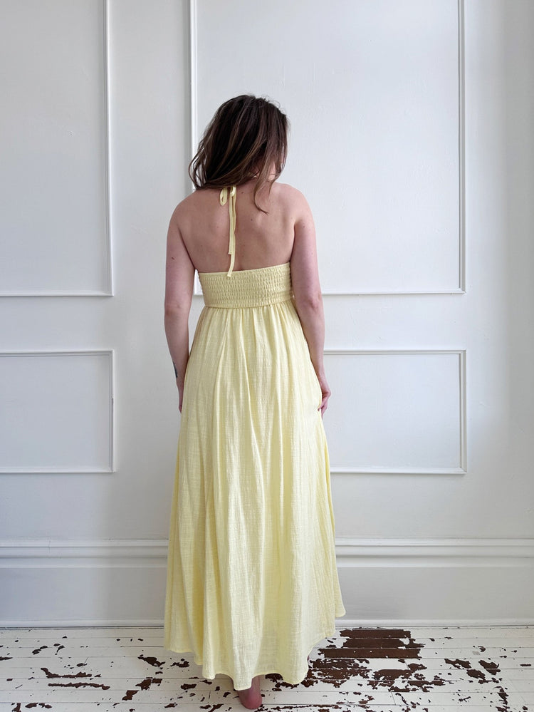 Smocked Halter Maxi Dress - Spring Sweet