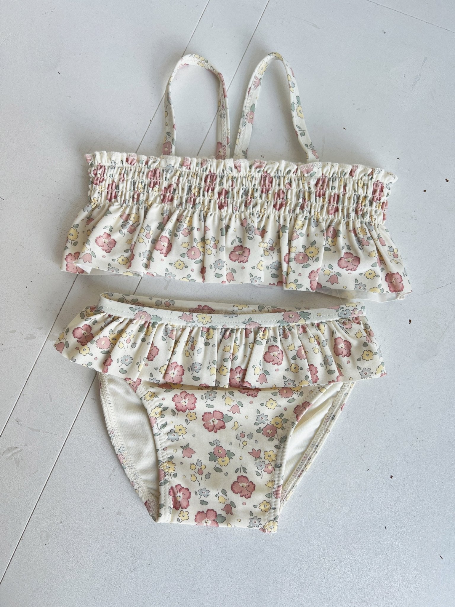 Smocked Ruffle Bikini - Spring Sweet