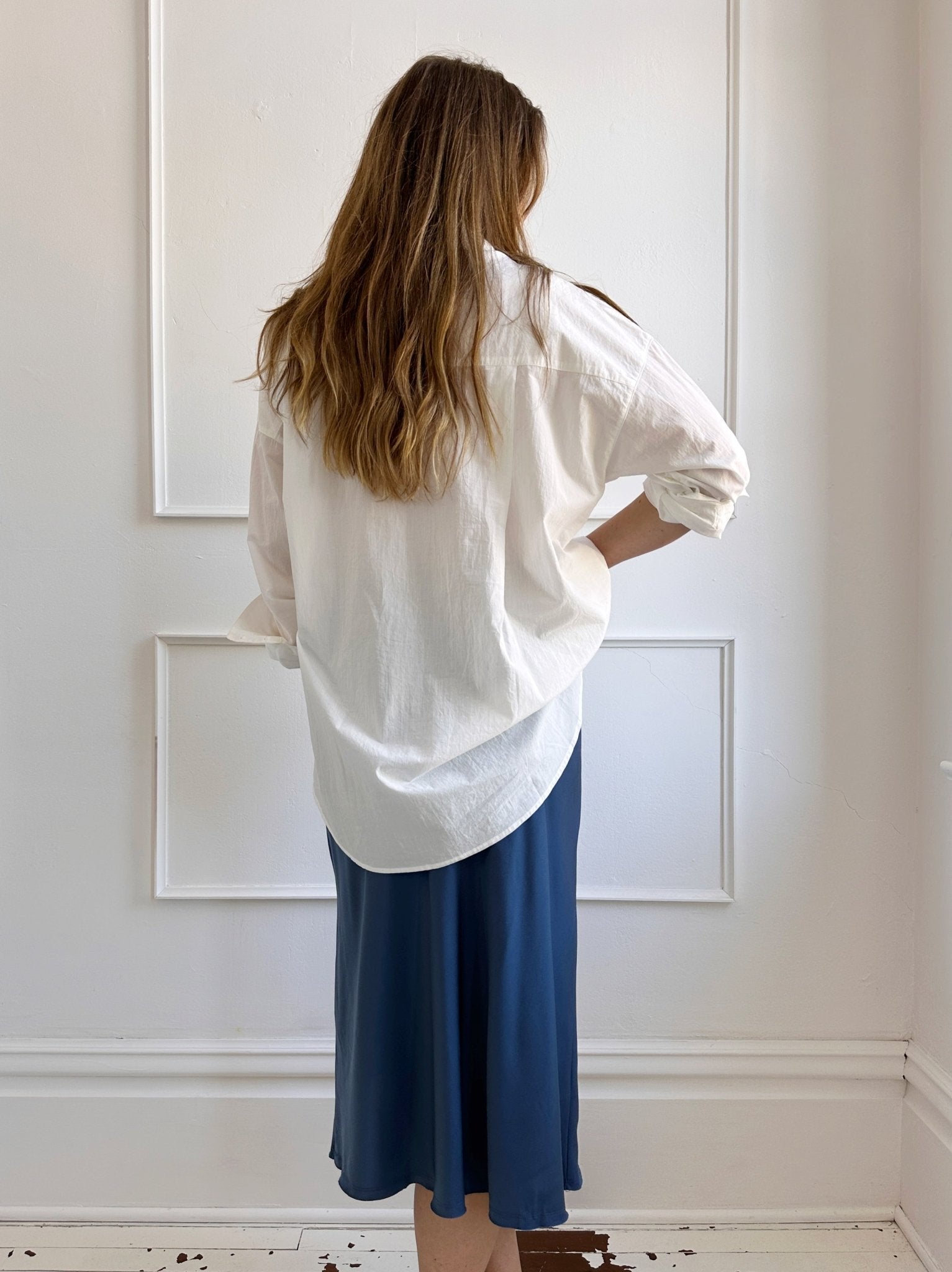 Soft Satin Midi Skirt - Spring Sweet