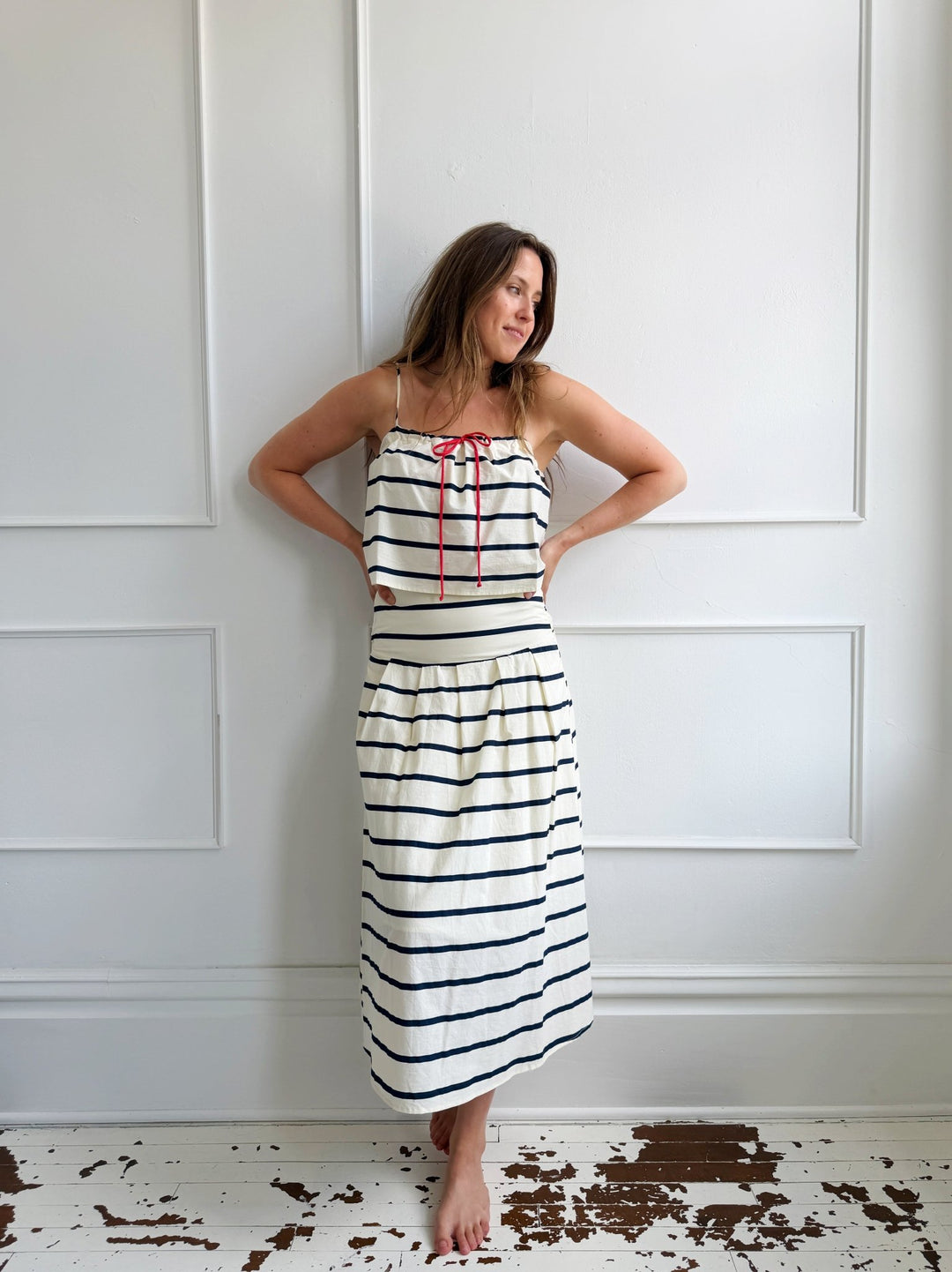 Spaghetti Strap Crop Tank - Spring Sweet