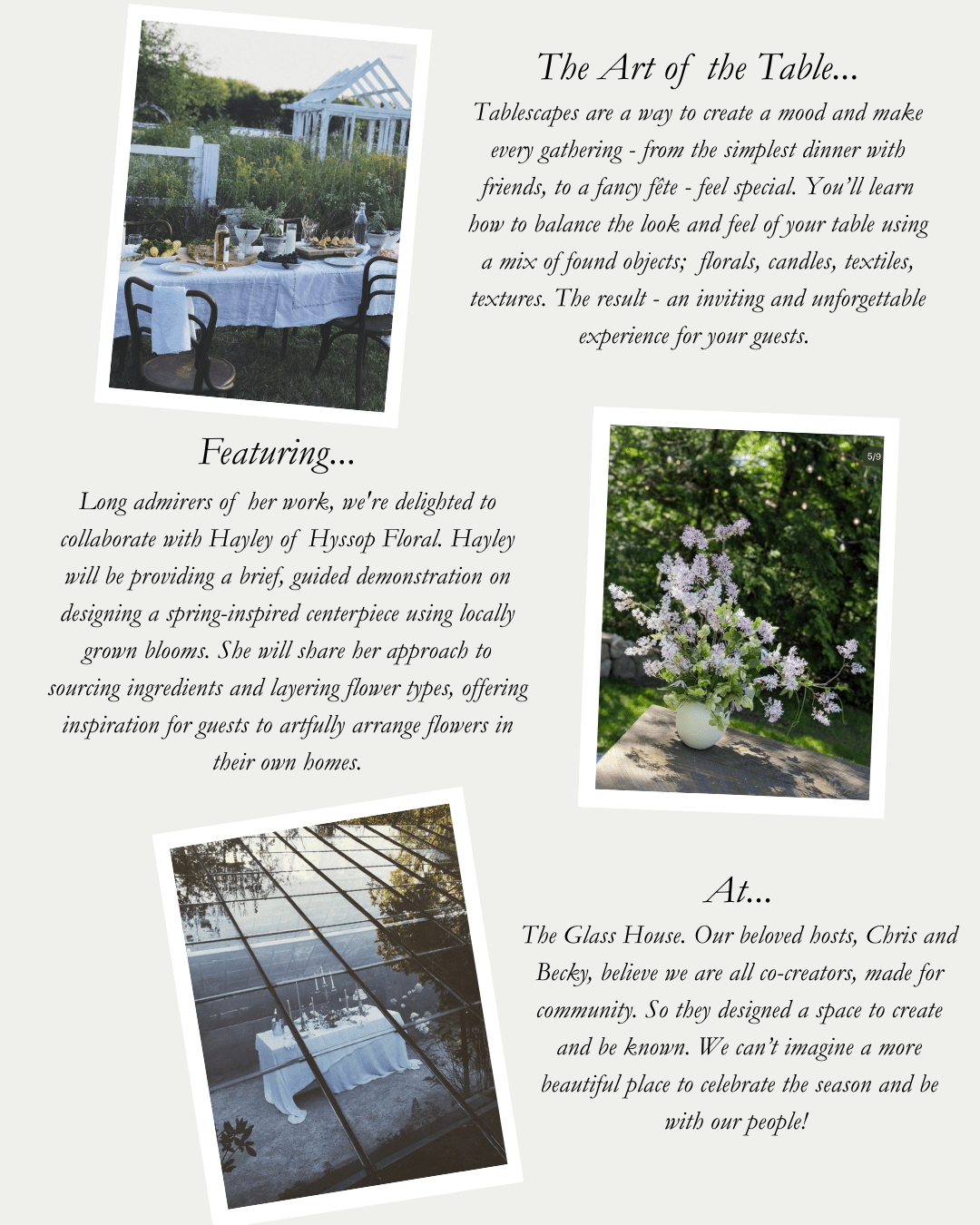 Spring at the Glass House - Spring Sweet