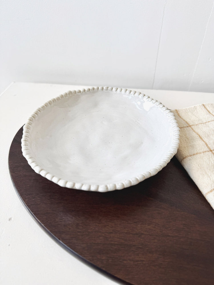 Stoneware Bowl w/ Hobnail Rim - Spring Sweet
