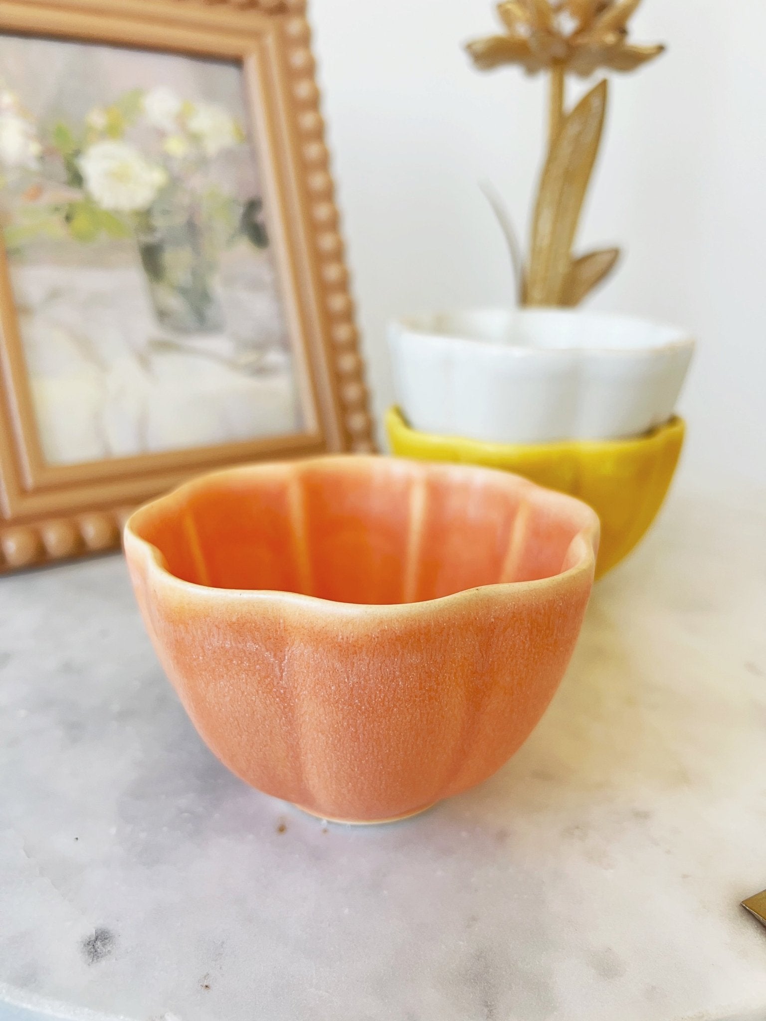 Stoneware Flower Shaped Bowl - Spring Sweet