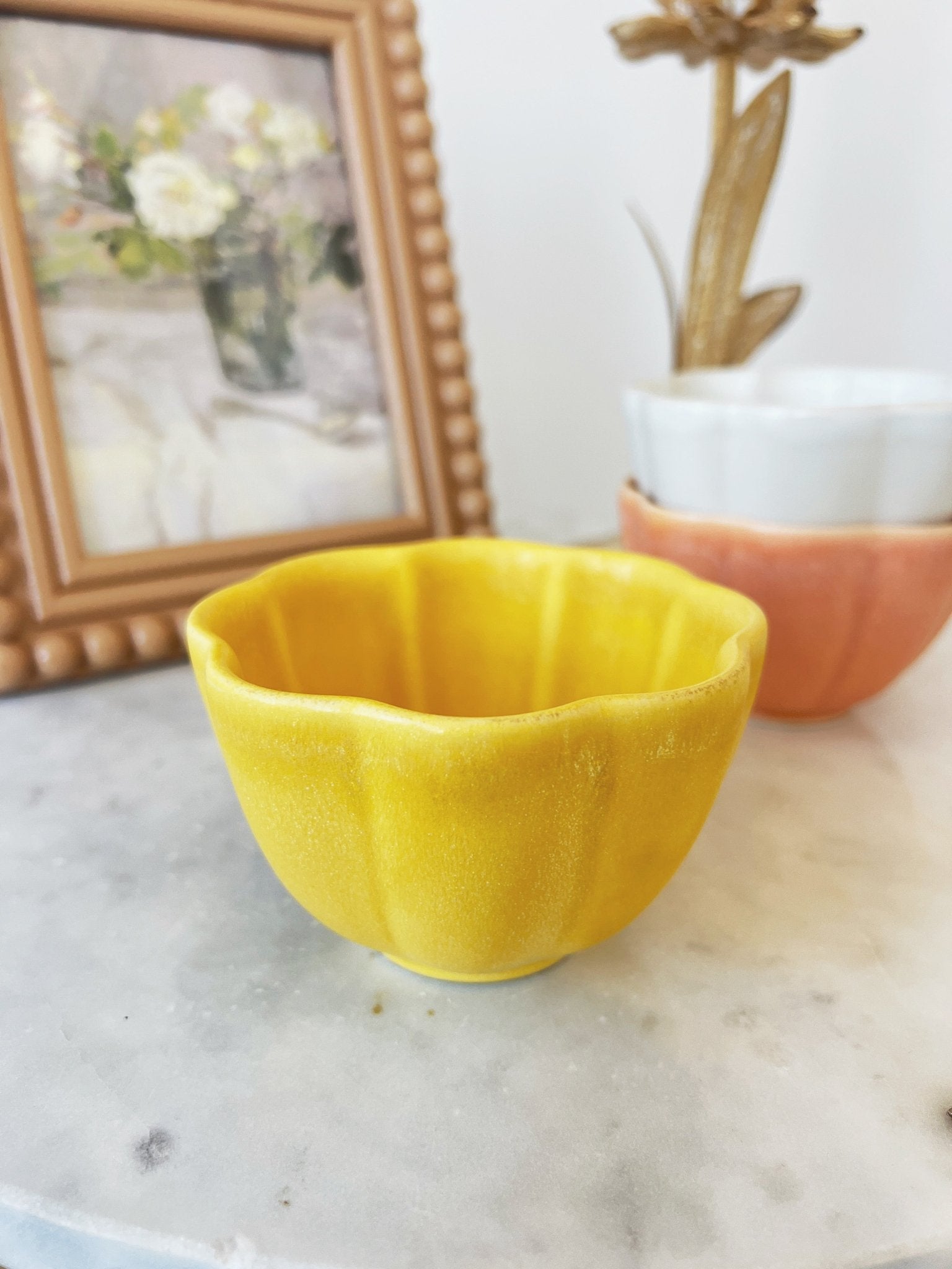 Stoneware Flower Shaped Bowl - Spring Sweet