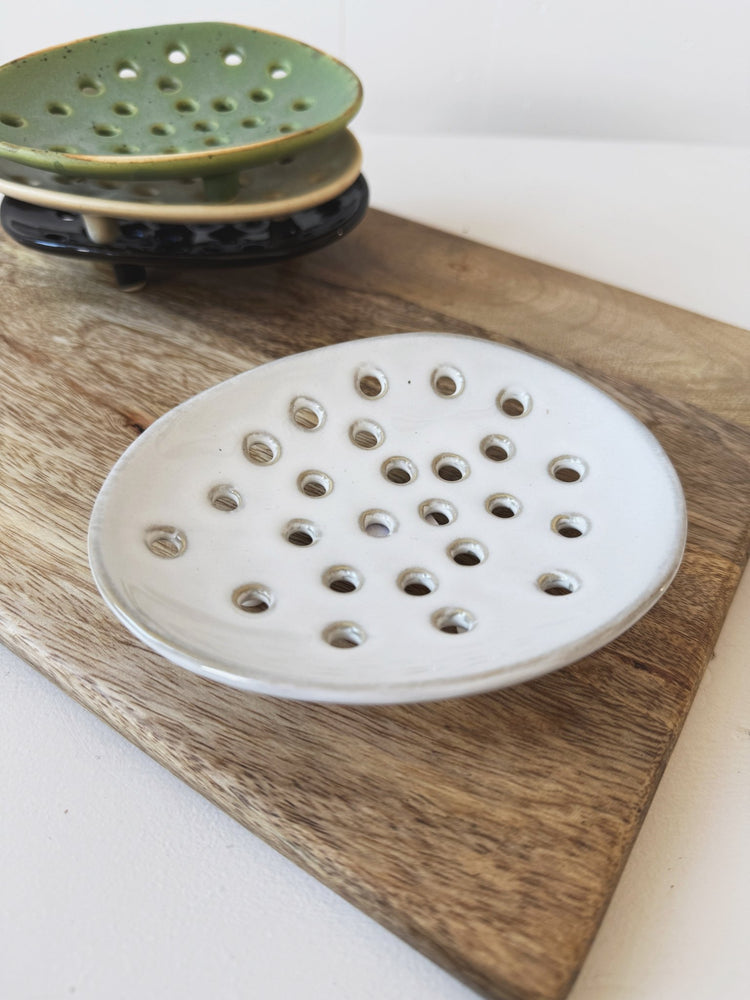 Stoneware Footed Soap Dish - Spring Sweet