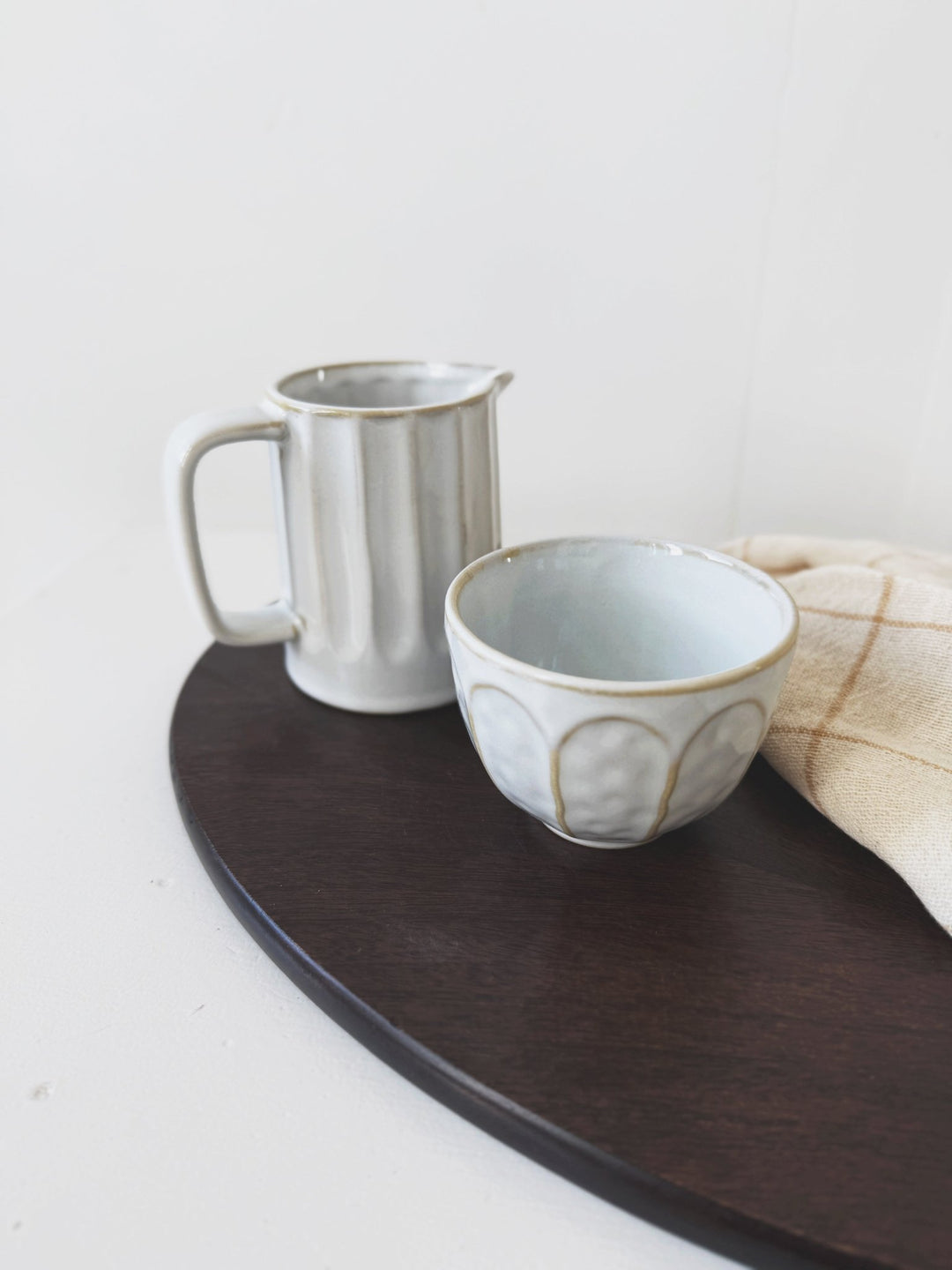 Stoneware Ribbed Bowl - Spring Sweet