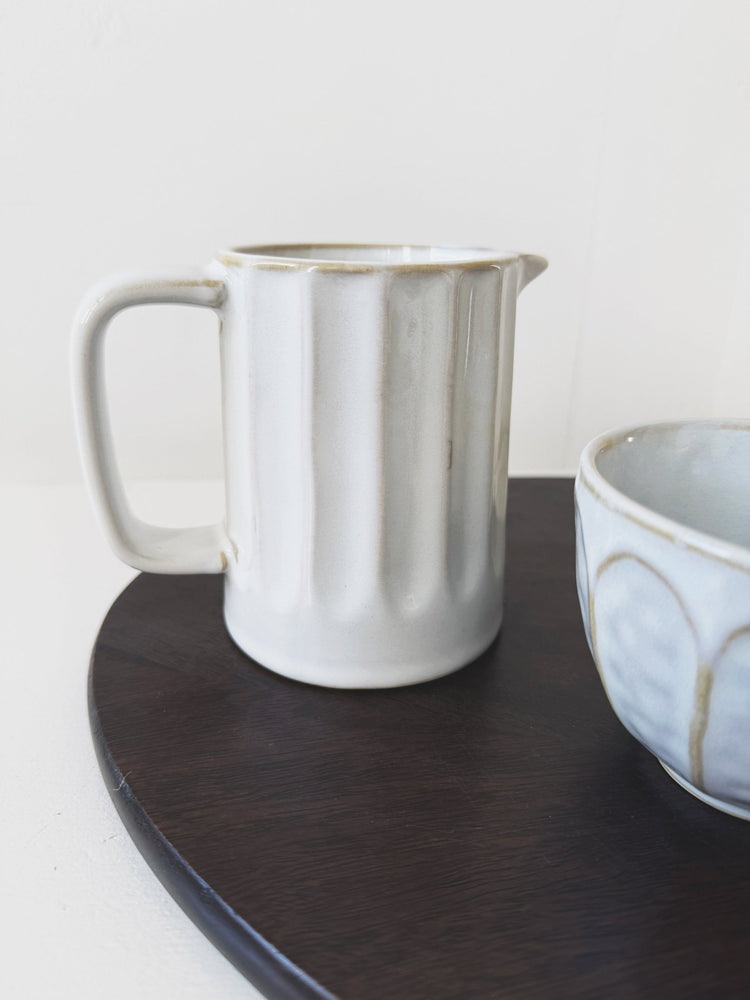 Stoneware Ribbed Creamer Pitcher - Spring Sweet