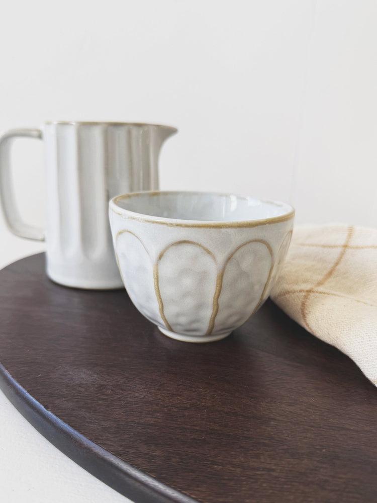 Stoneware Ribbed Creamer Pitcher - Spring Sweet