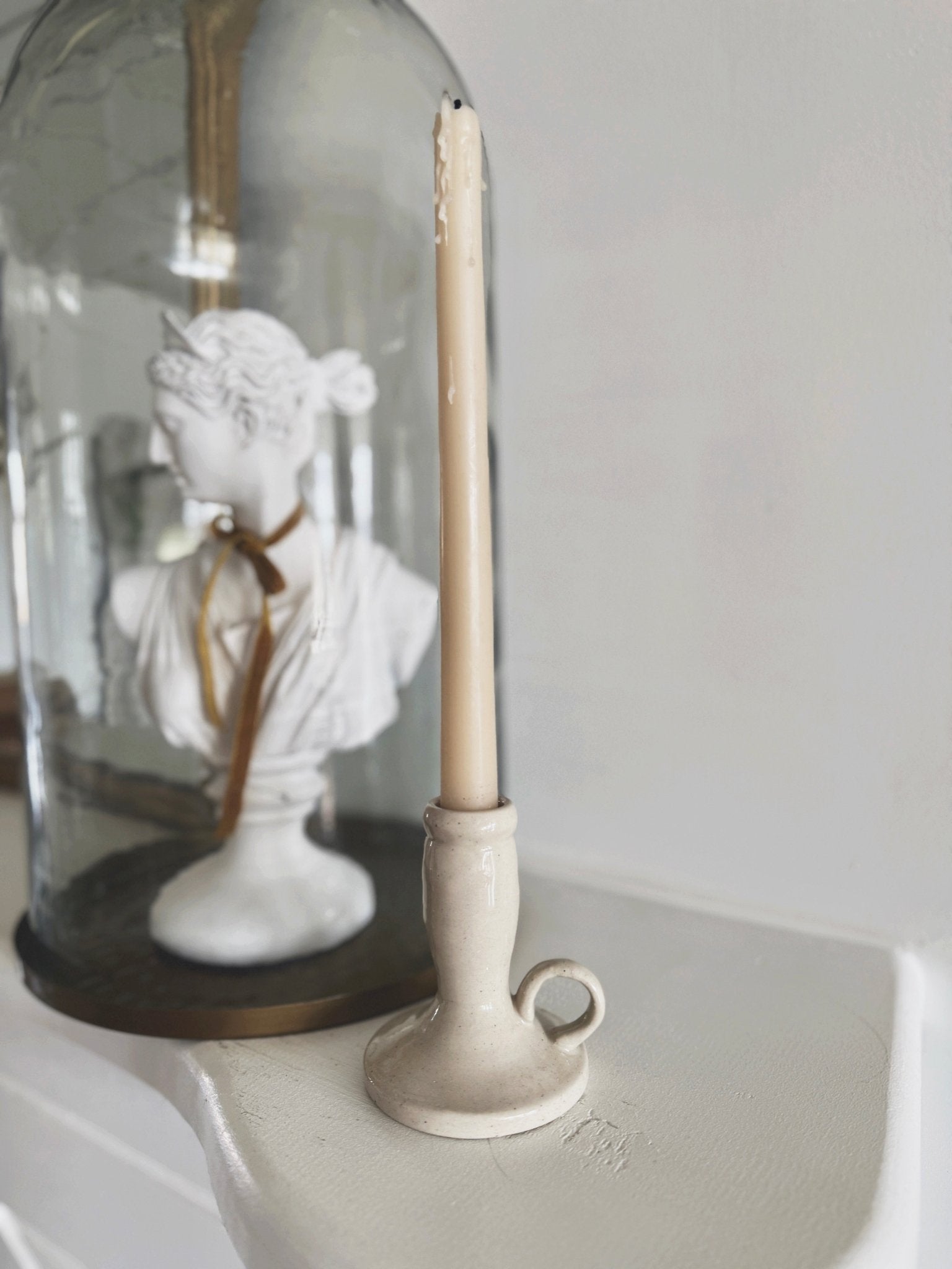 Stoneware Taper Holder - Spring Sweet