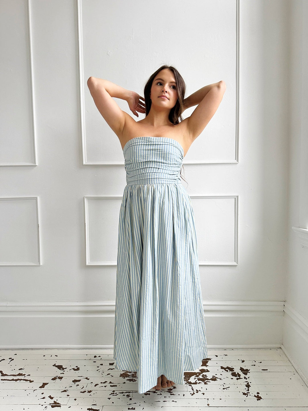 Strapless Maxi Dress w/ Smocked Bodice - Spring Sweet