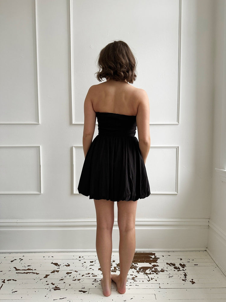 Strapless Mini Dress w/Bubble Hem - Spring Sweet