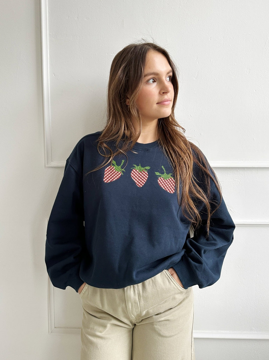 Strawberry Patch Crewneck Sweatshirt - Spring Sweet