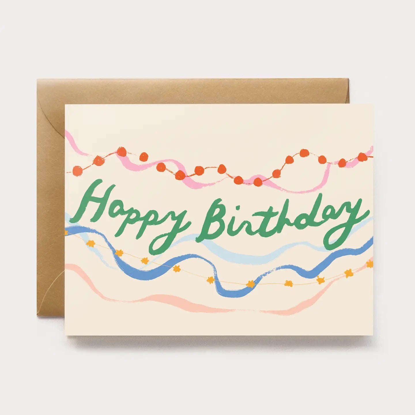 Streamers Birthday Card - Spring Sweet