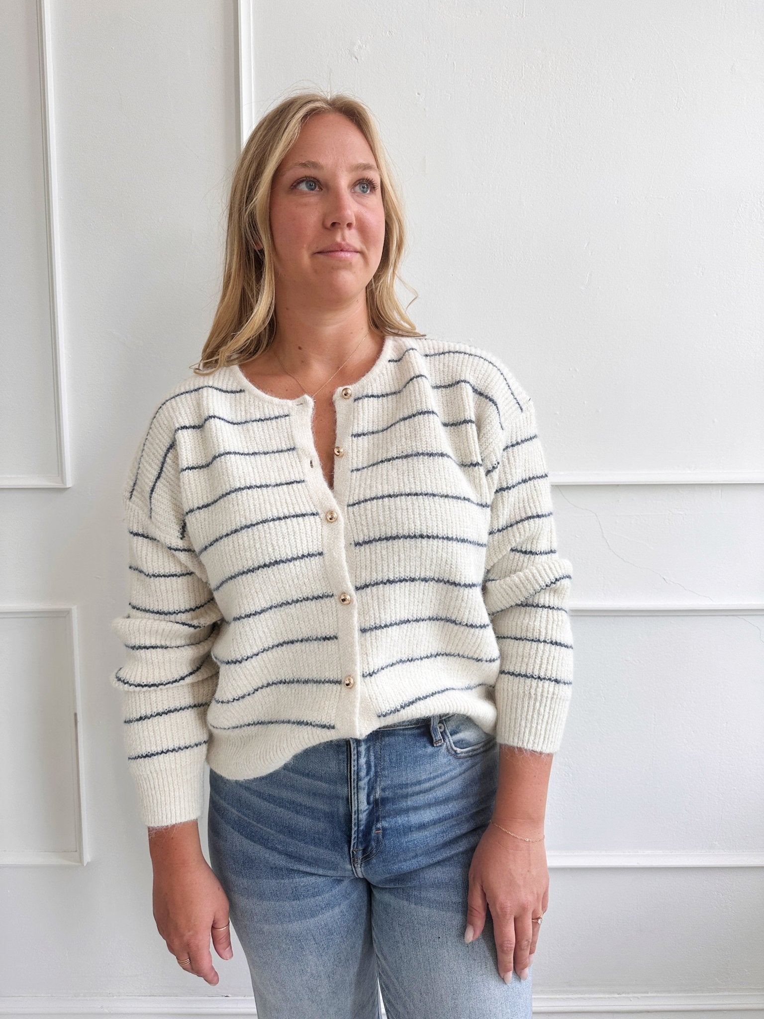 Stripe Cardigan Jacket - Spring Sweet