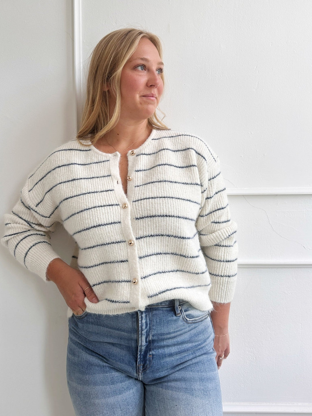 Stripe Cardigan Jacket - Spring Sweet