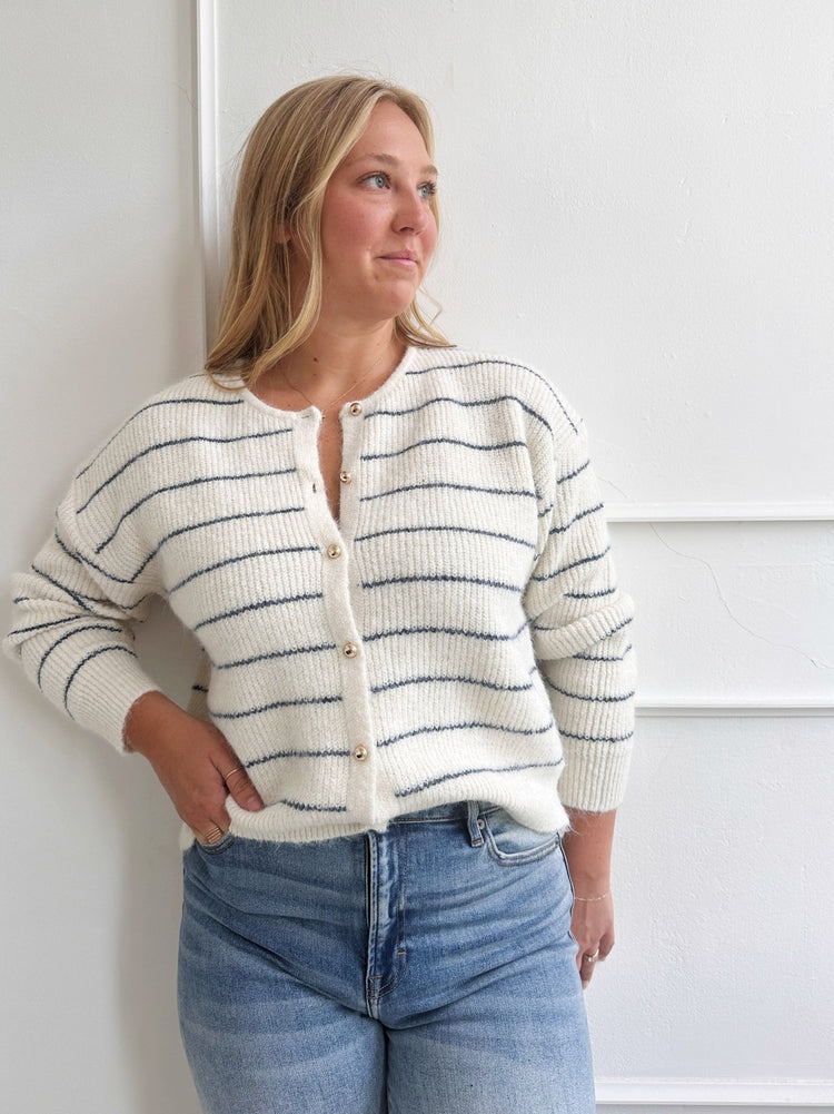 Stripe Cardigan Jacket - Spring Sweet