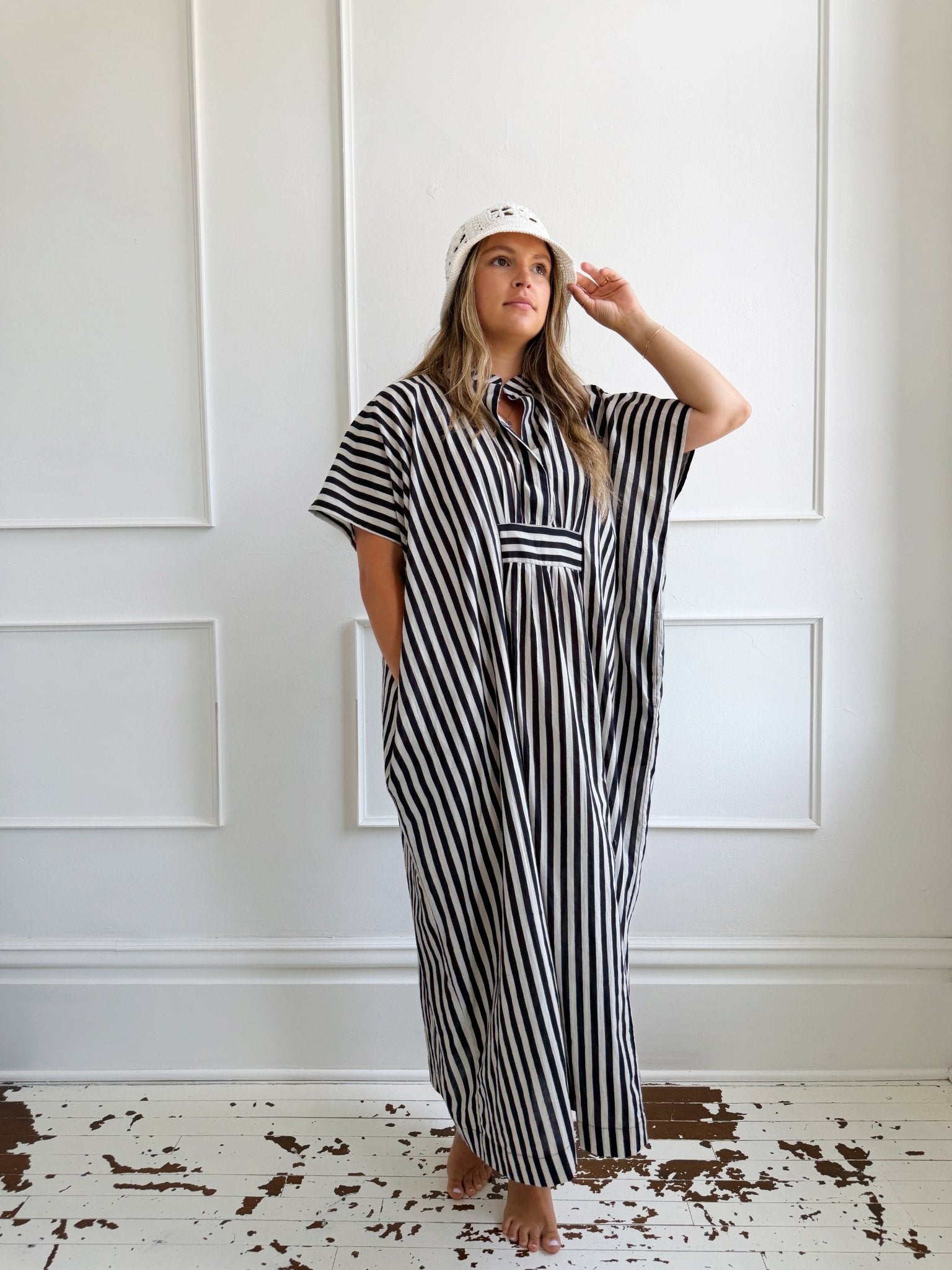 Stripe Kaftan w/ Adjustable Waist - Spring Sweet