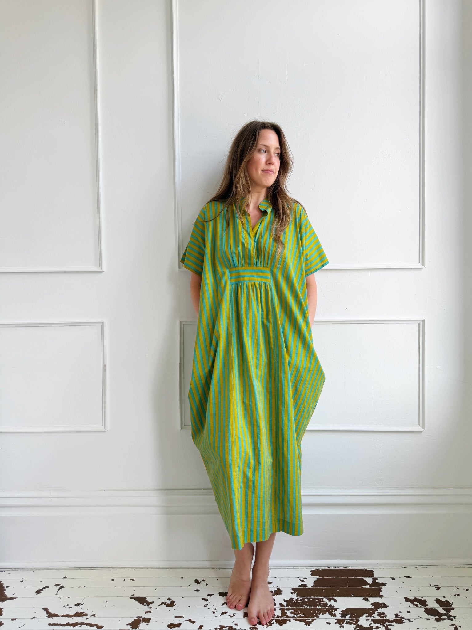 Stripe Kaftan w/ Adjustable Waist - Spring Sweet