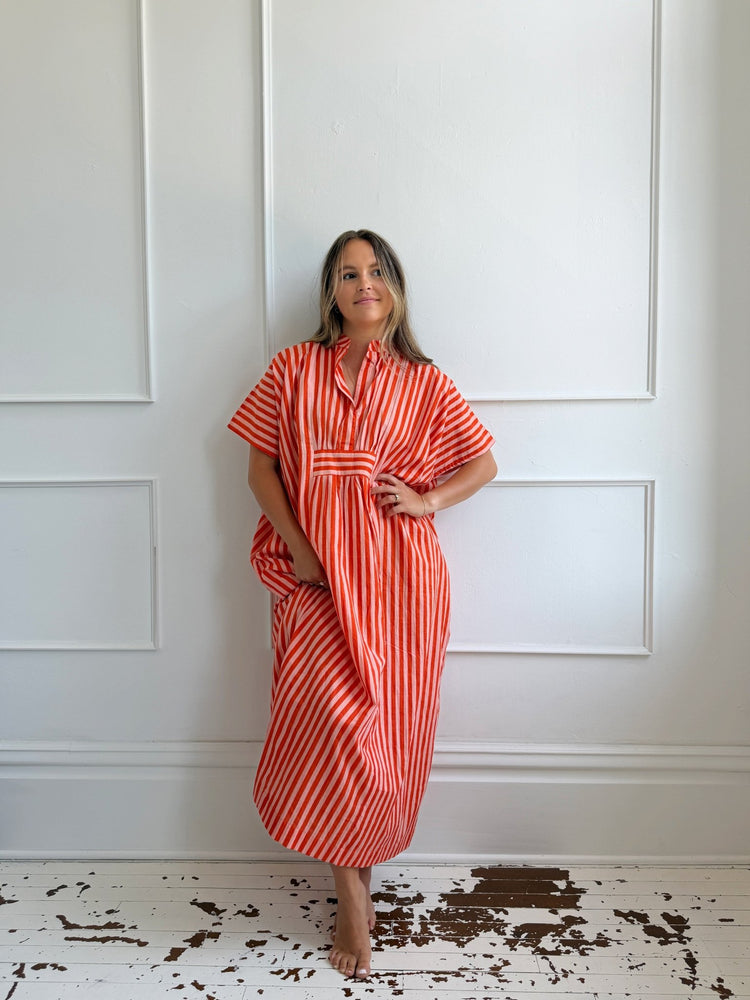 Stripe Kaftan w/ Adjustable Waist - Spring Sweet
