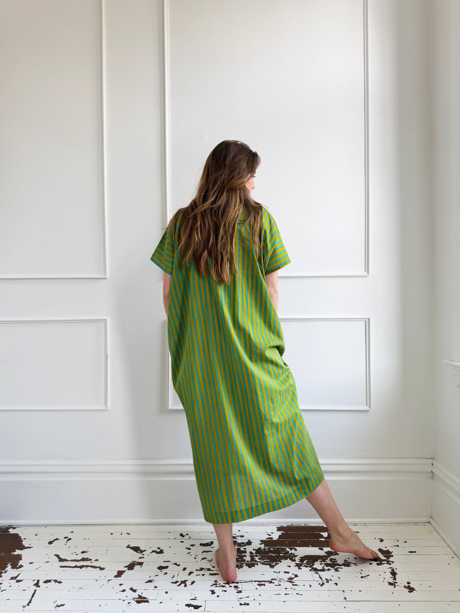 Stripe Kaftan w/ Adjustable Waist - Spring Sweet