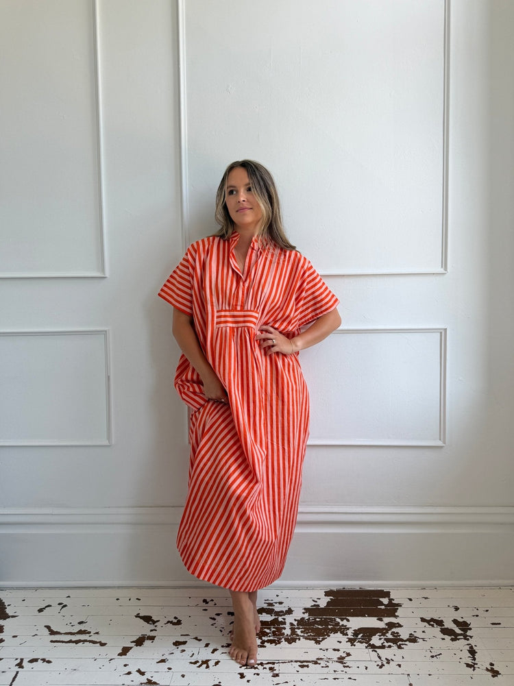 Stripe Kaftan w/ Adjustable Waist - Spring Sweet