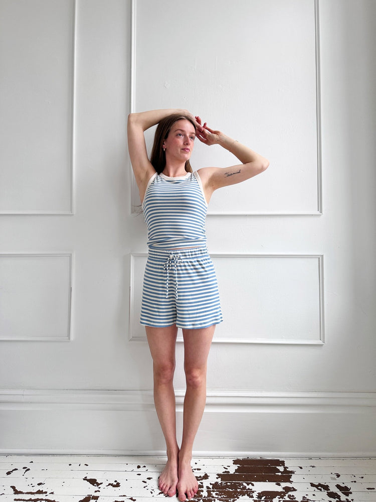 Stripe Lounge Shorts - Spring Sweet
