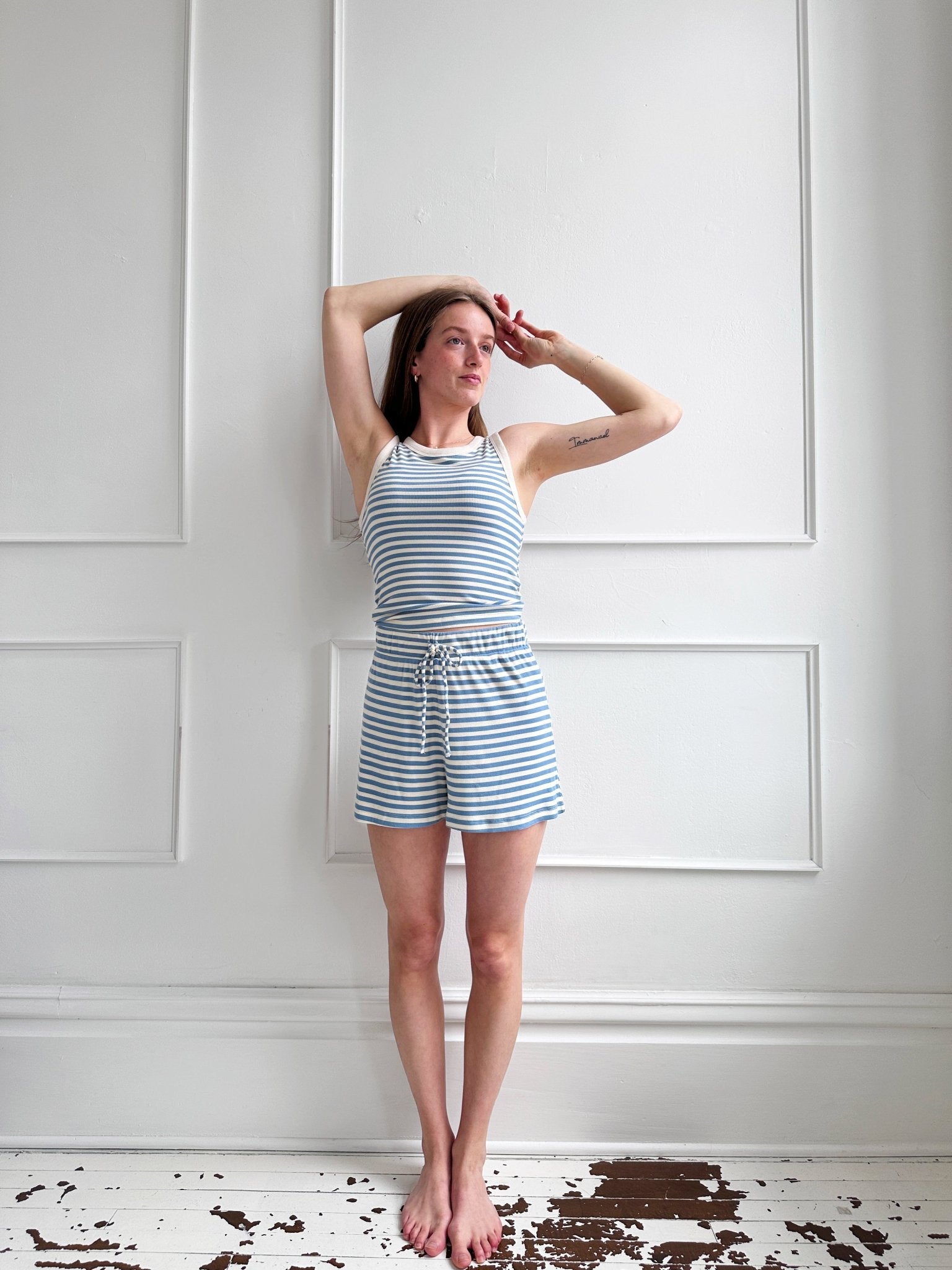 Stripe Lounge Tank - Spring Sweet