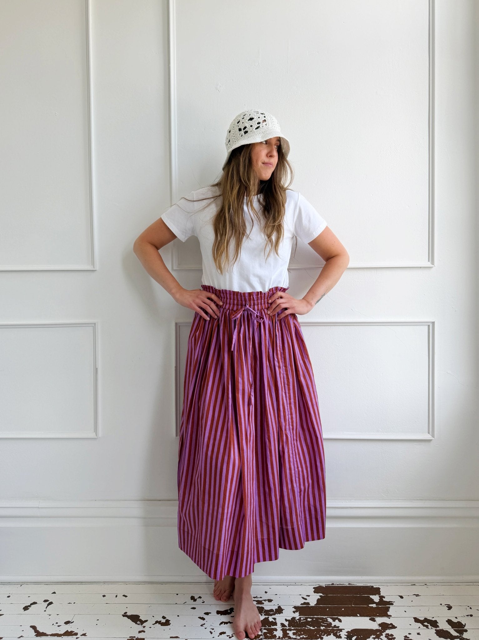 Stripe Skirt w/ Tie Waist - Spring Sweet