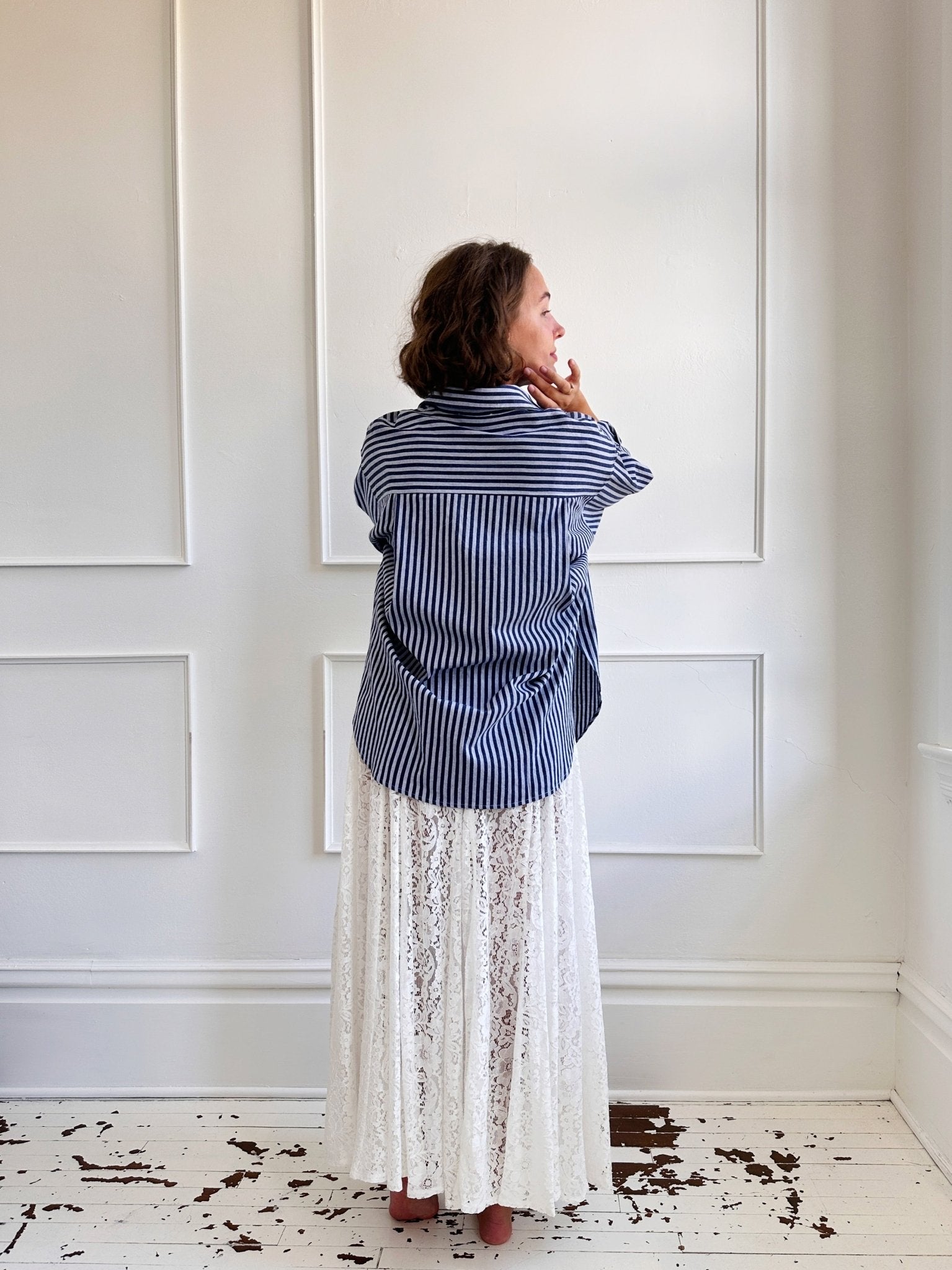Striped Big Shirt - Spring Sweet