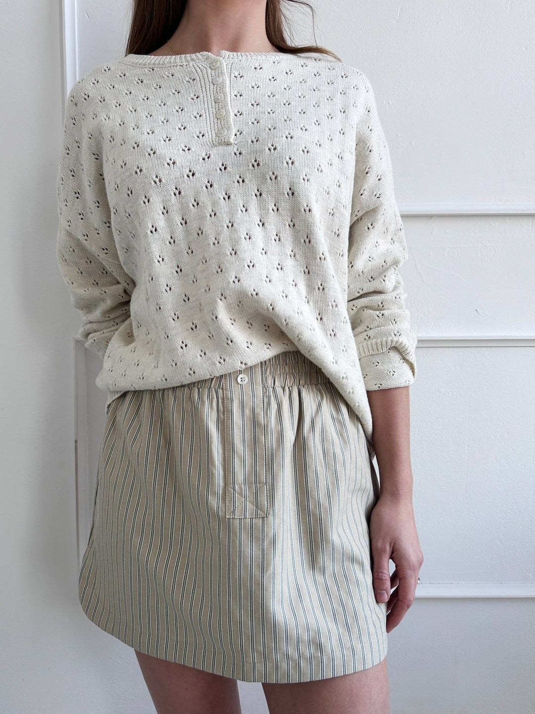 Striped Boxer Skirt - Spring Sweet