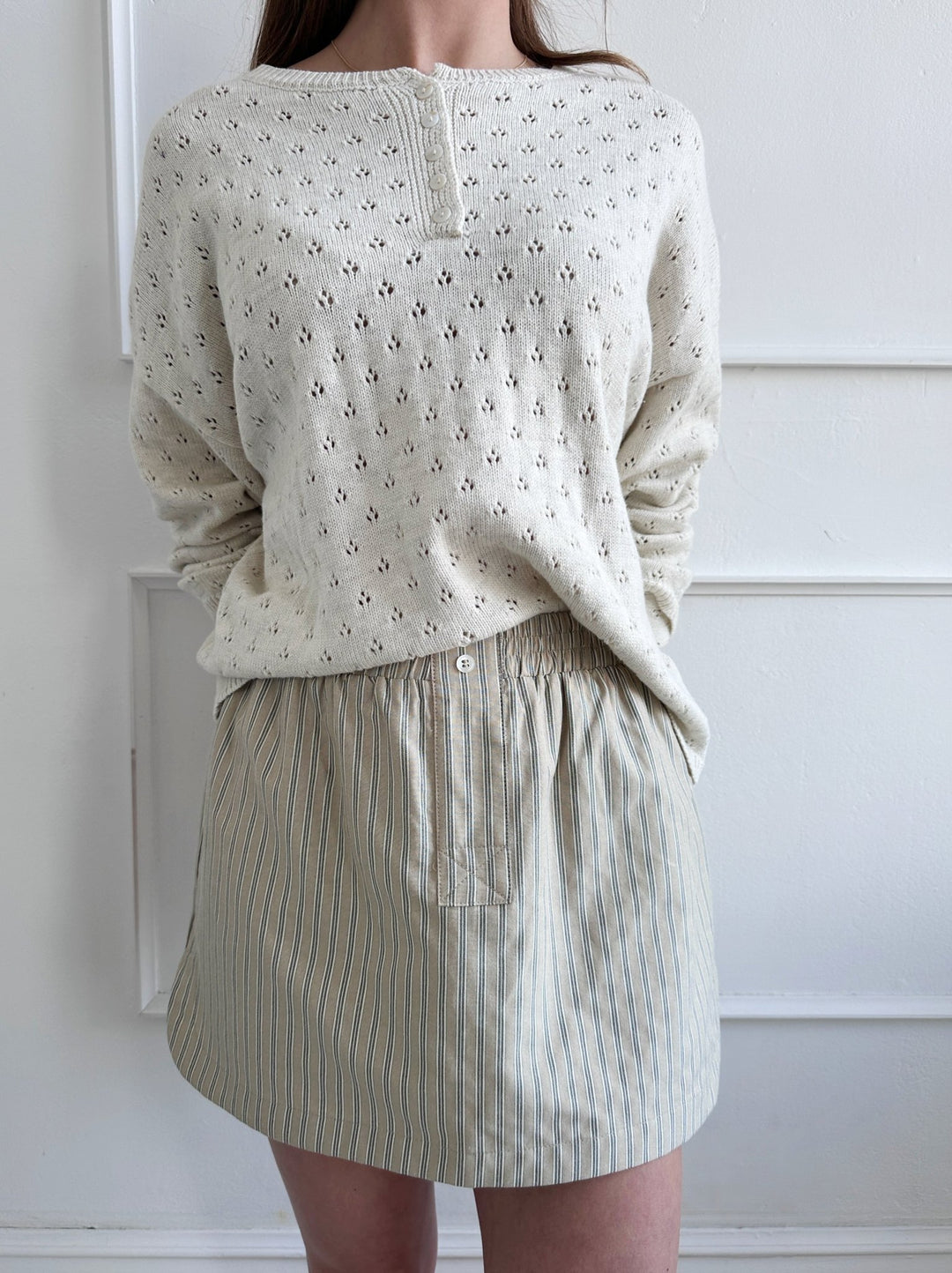Striped Boxer Skirt - Spring Sweet