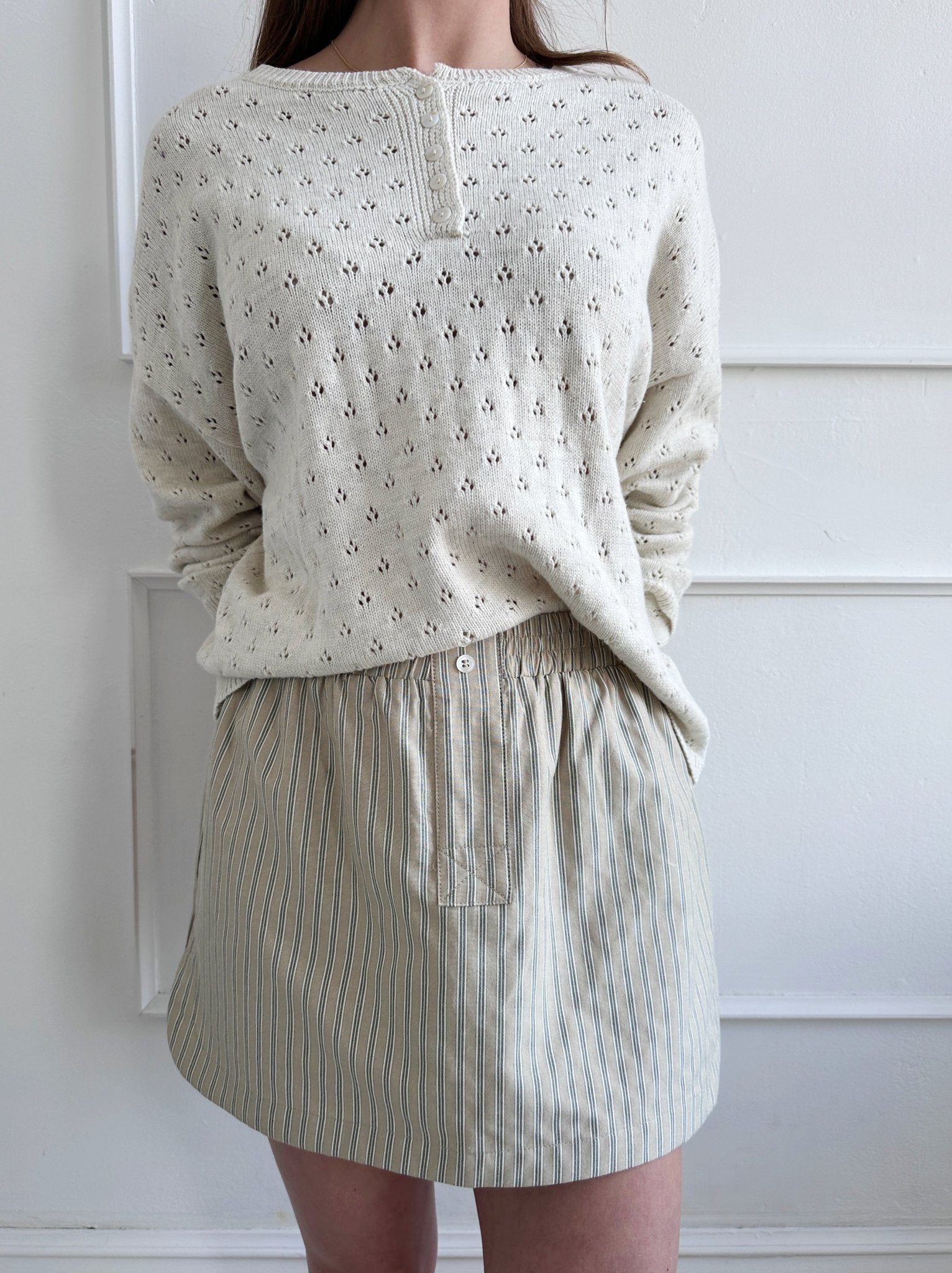 Striped Boxer Skirt - Spring Sweet