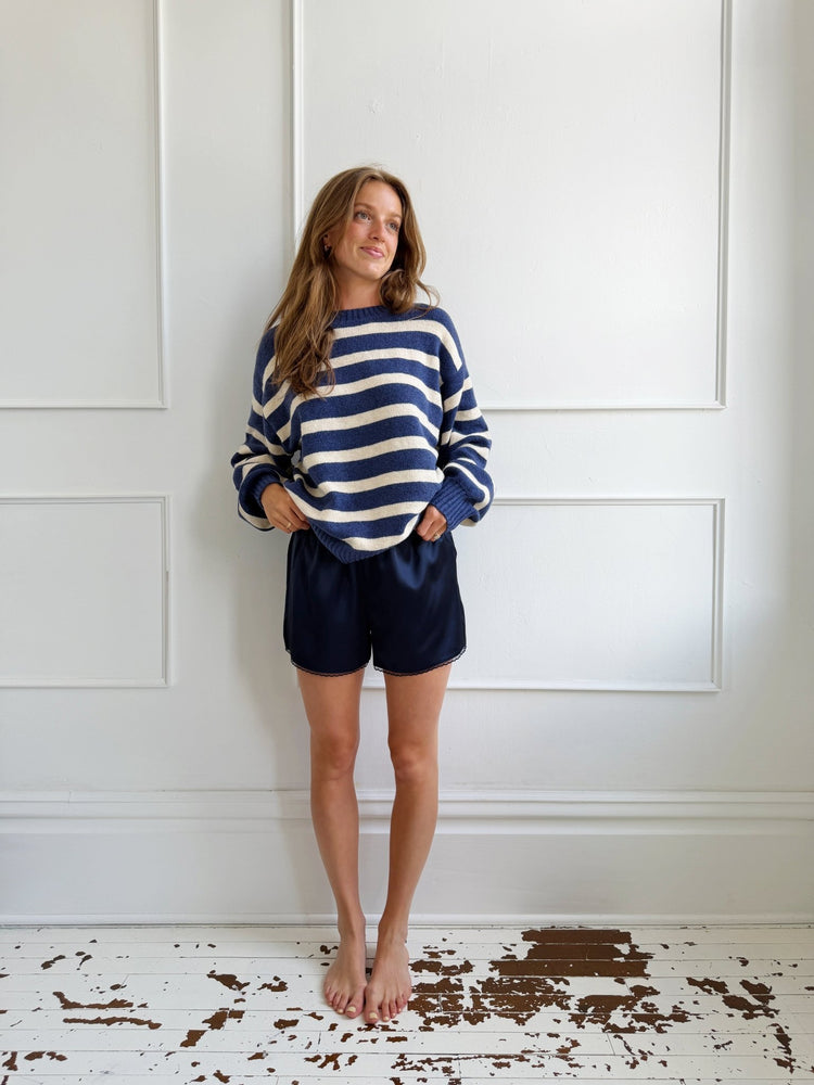 Striped Crewneck Sweater - Spring Sweet