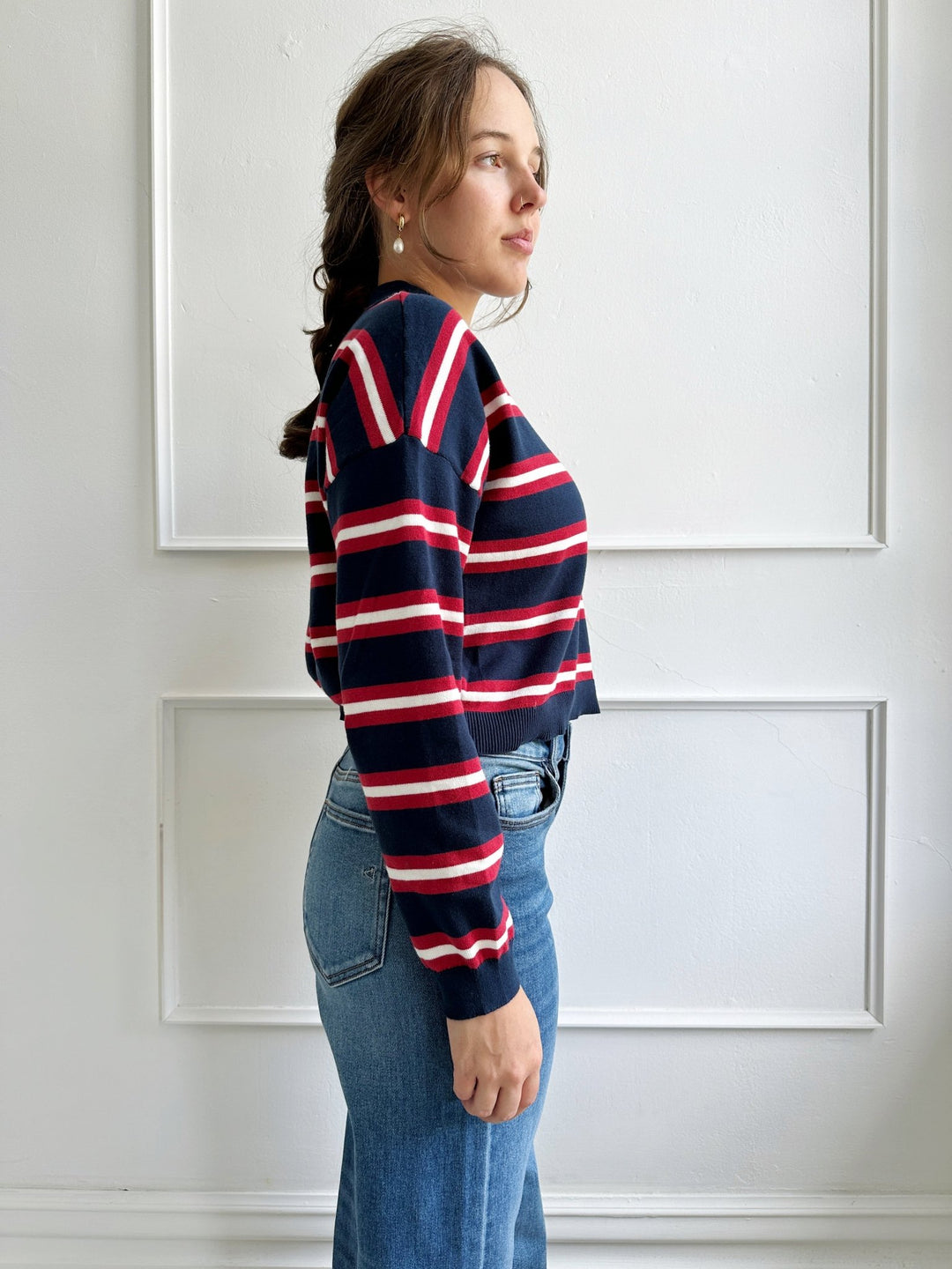 Striped Longsleeve Polo - Spring Sweet