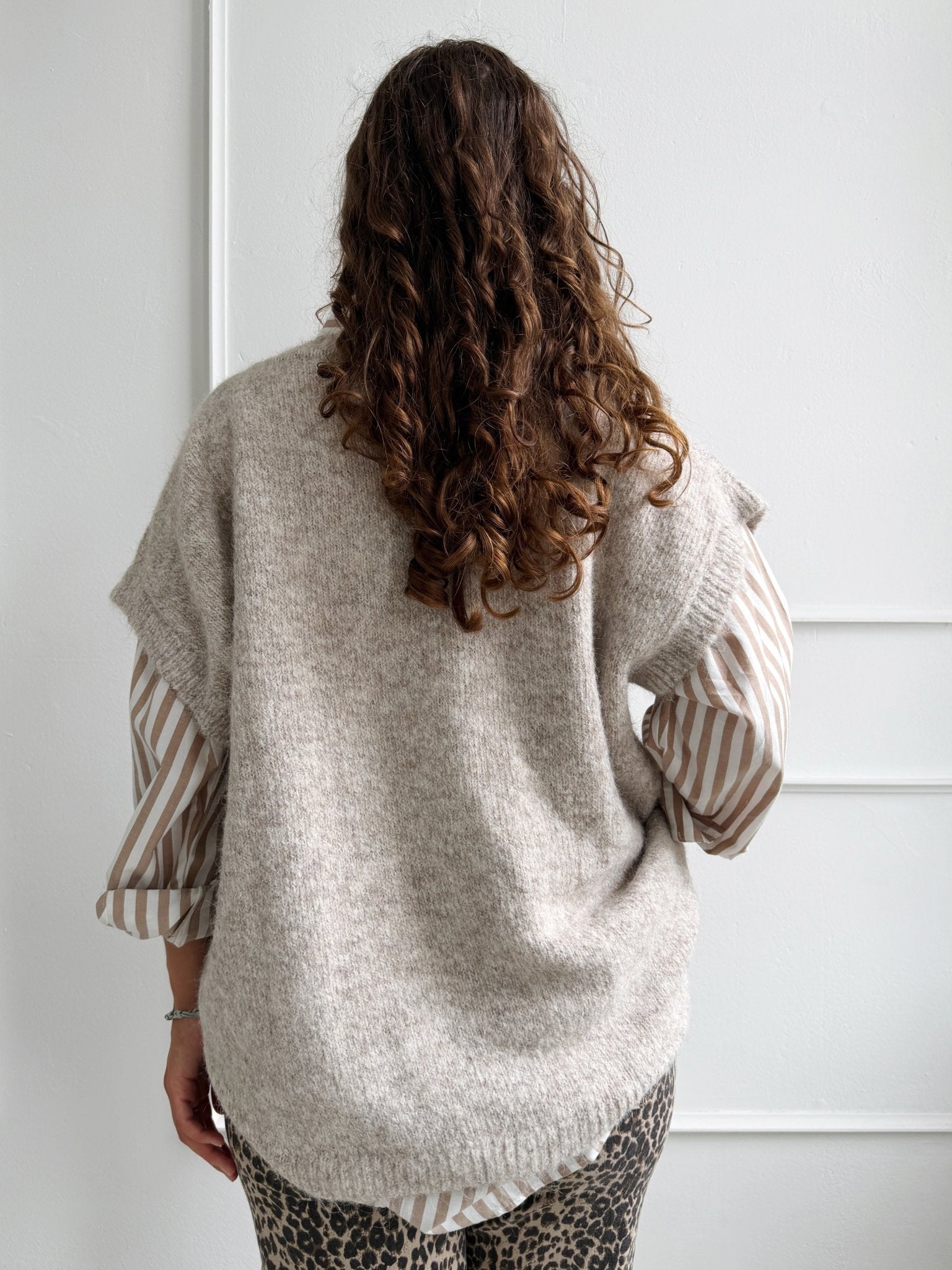 Striped Oversized Button Up - Spring Sweet