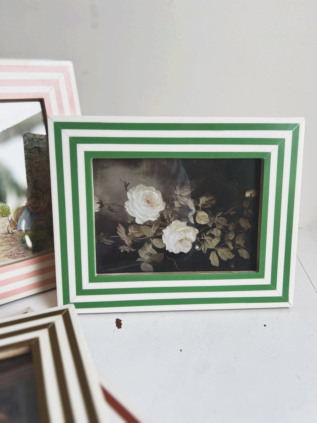 Striped Resin Photo Frame - Spring Sweet