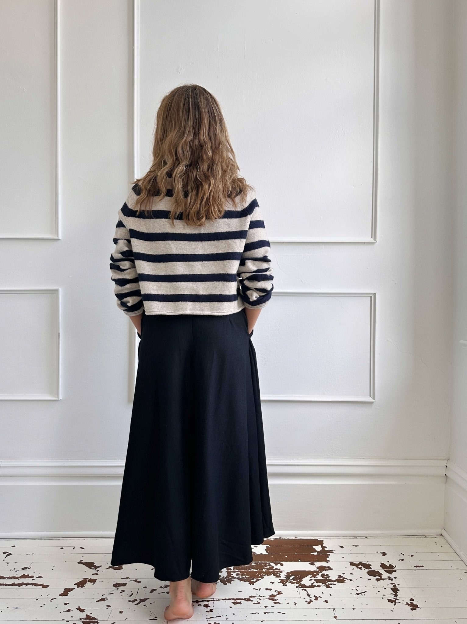 Striped Rolled Neck Sweater - Spring Sweet