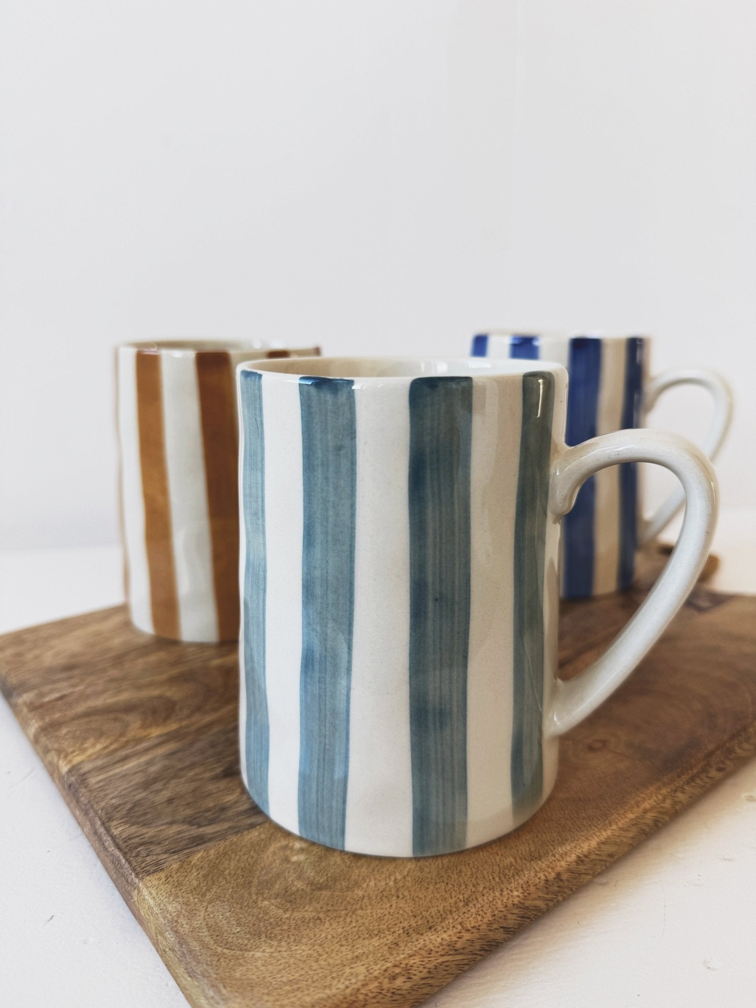 Striped Stoneware Mug - Spring Sweet