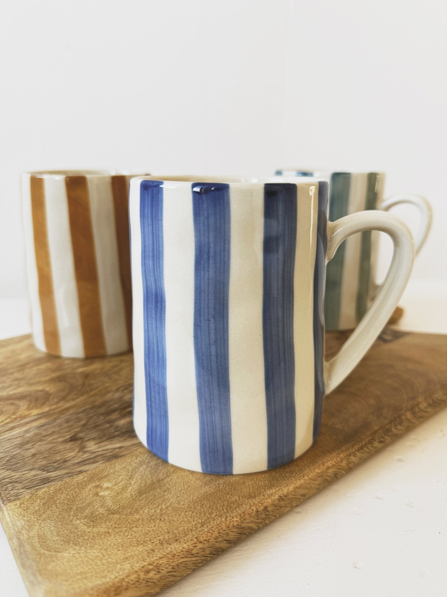 Striped Stoneware Mug - Spring Sweet