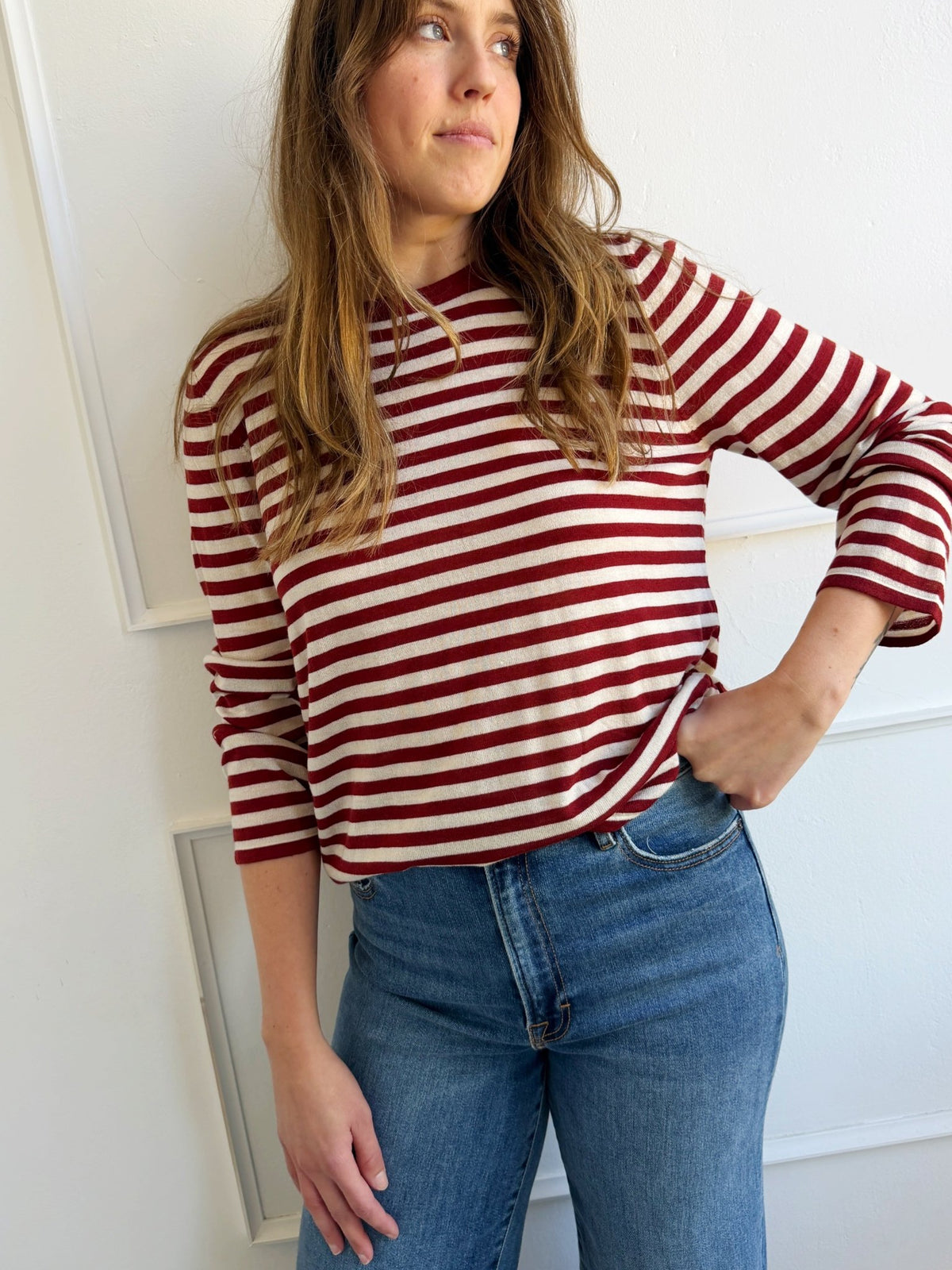 Striped Thin Knit Top - Spring Sweet