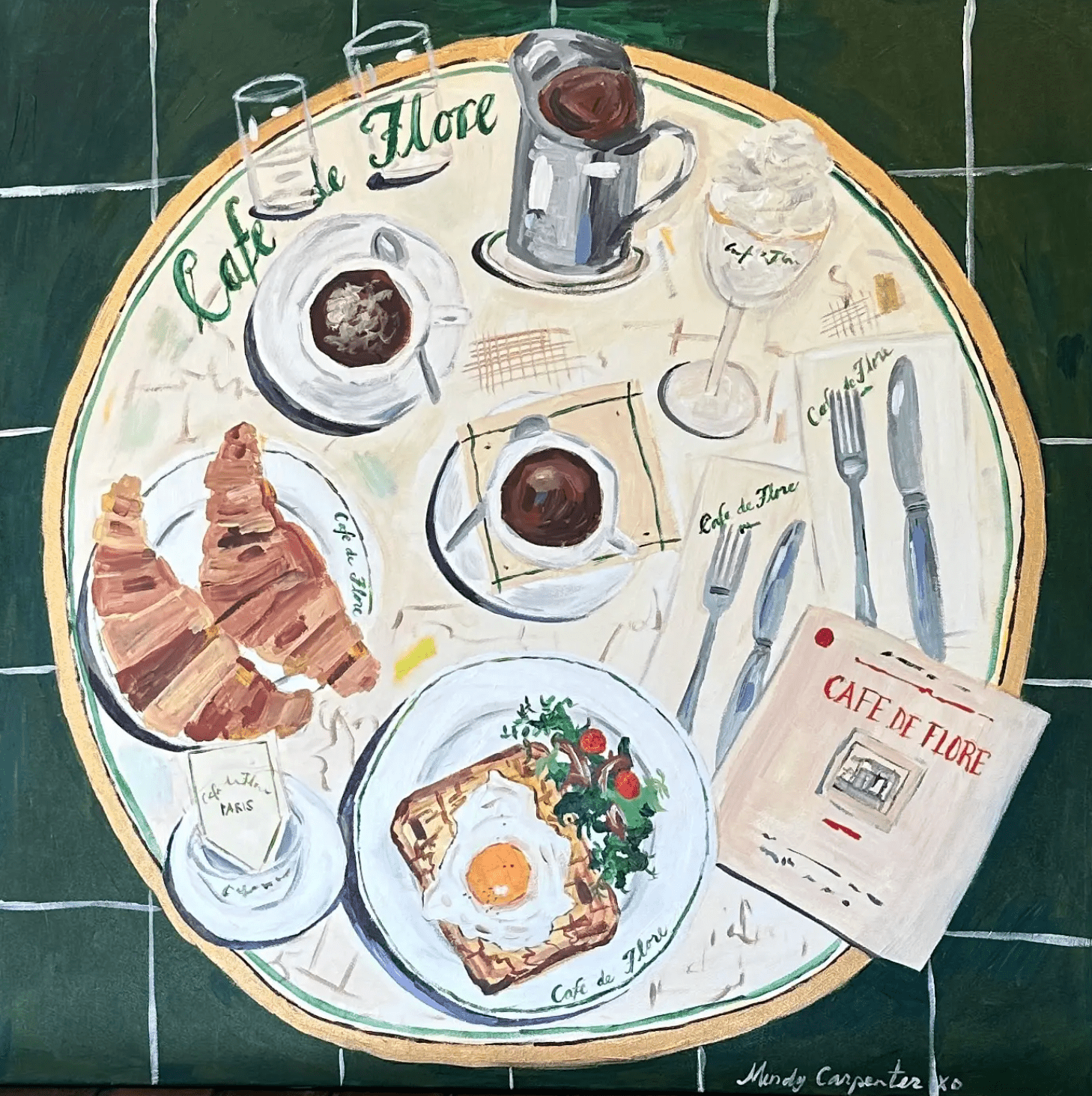 Table for Two Café Card - Spring Sweet