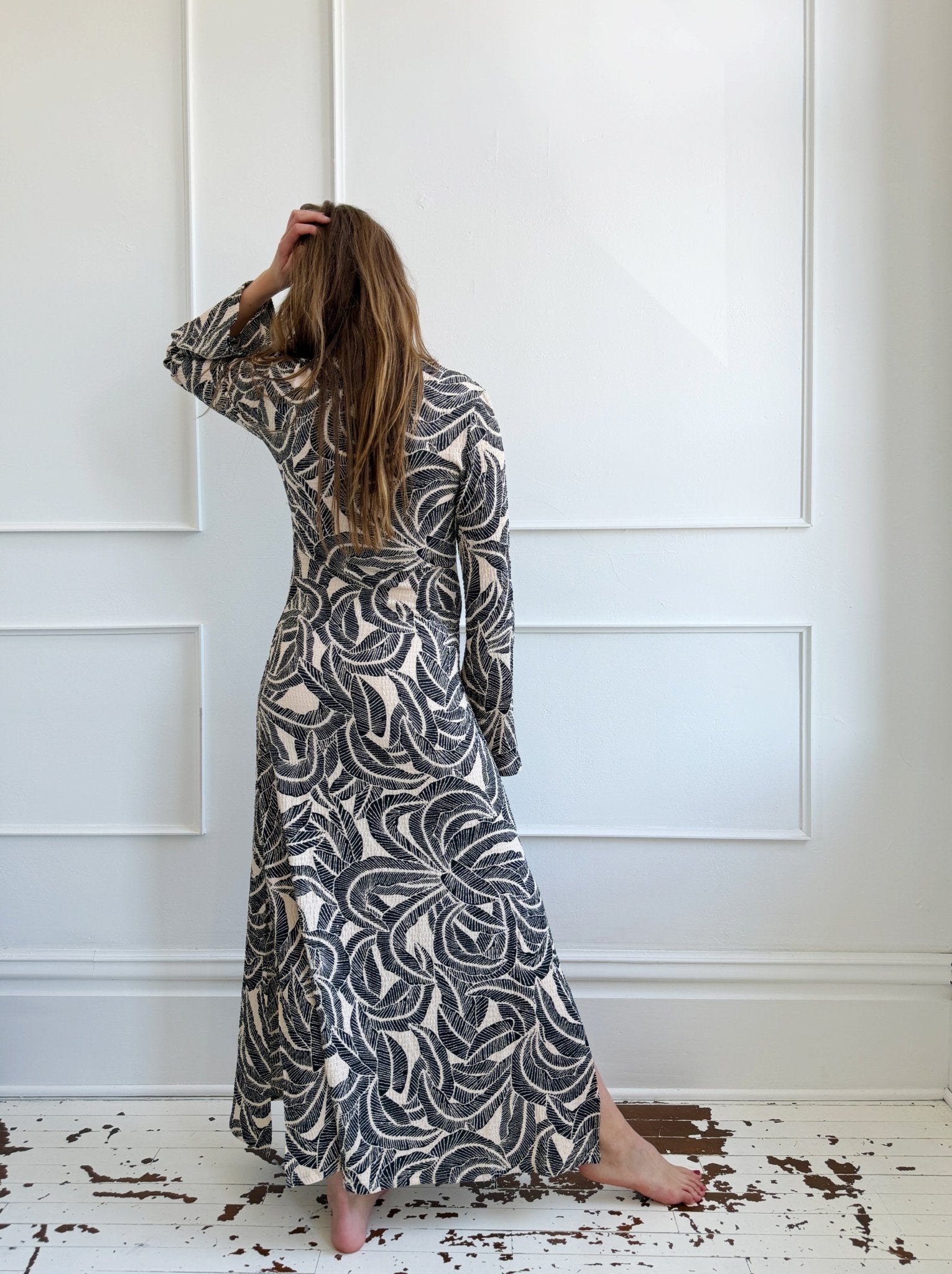 Textured Long Sleeve Maxi - Spring Sweet